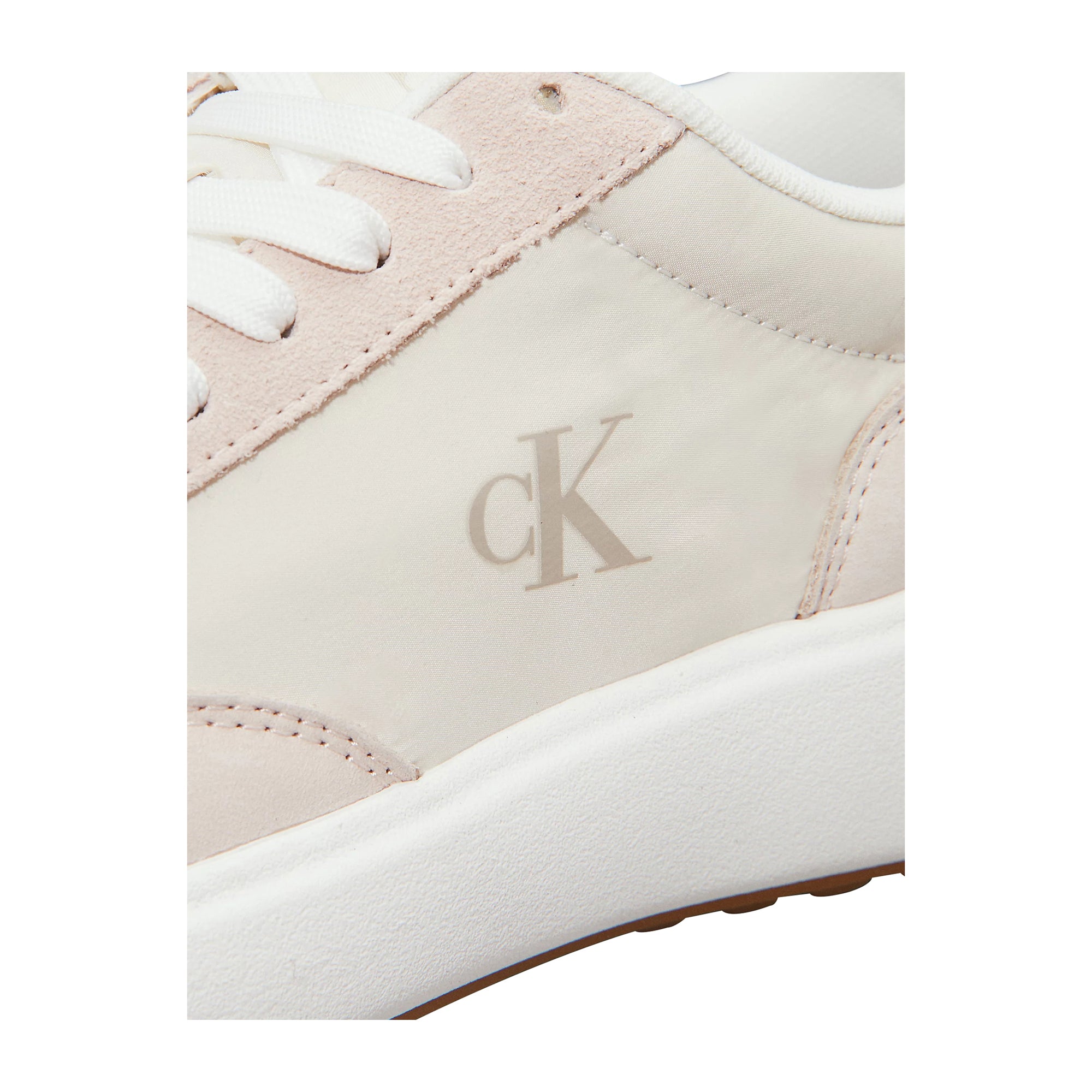 Sneakers Donna in Pelle Beige dettaglio