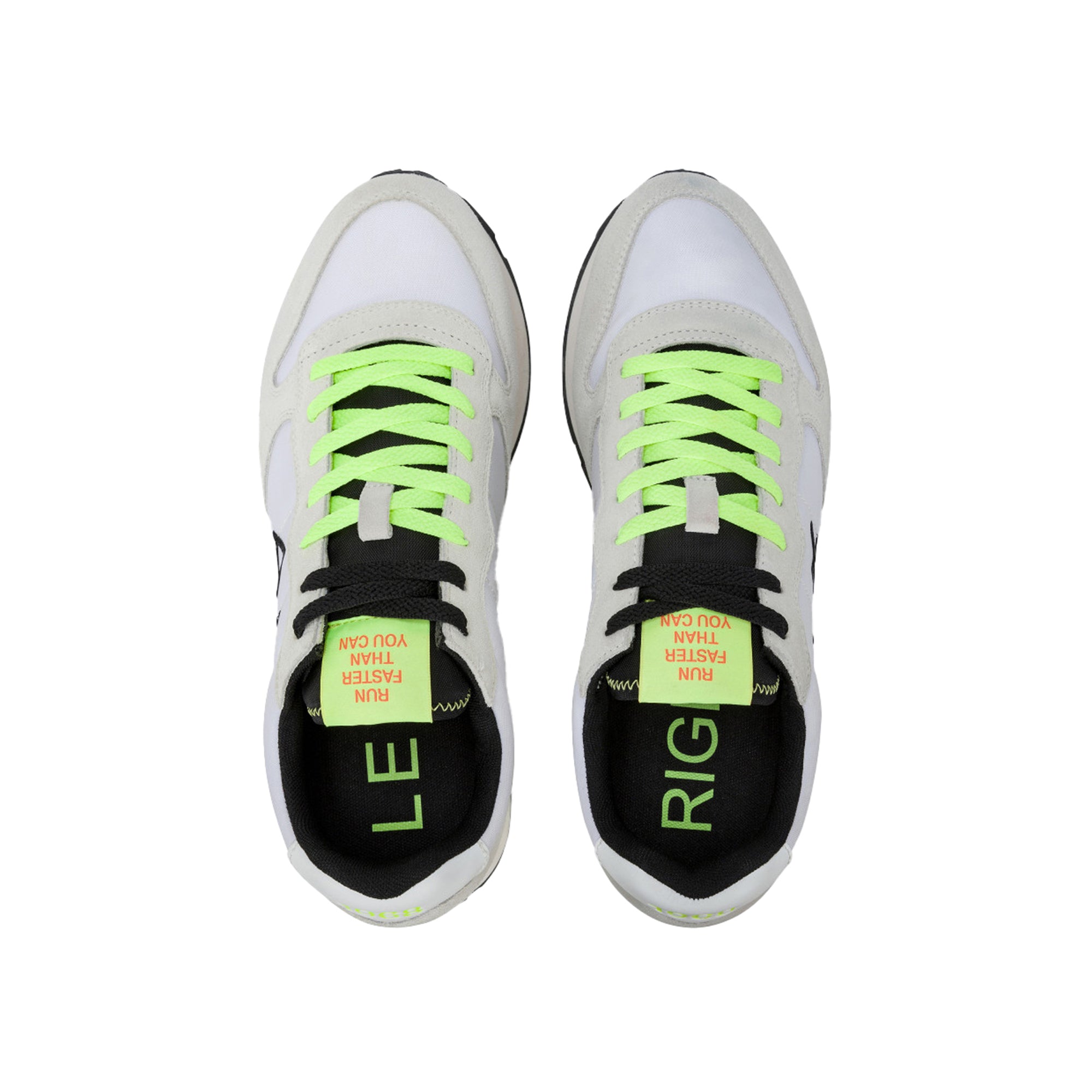 Sneakers Uomo con lacci fluo ed inserti scamosciati