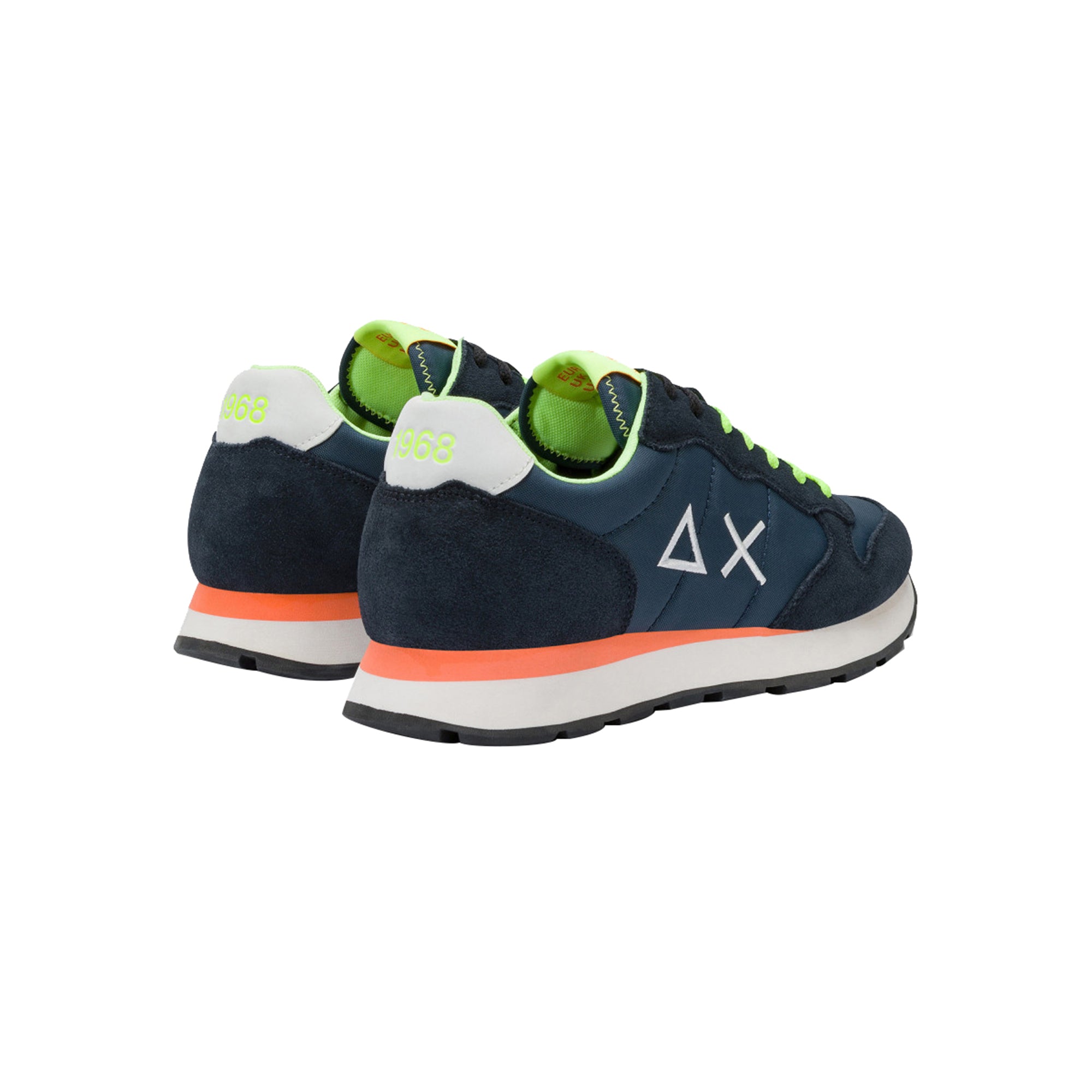 Sneakers Uomo Navy con inserti in tessuto e logo ricamato