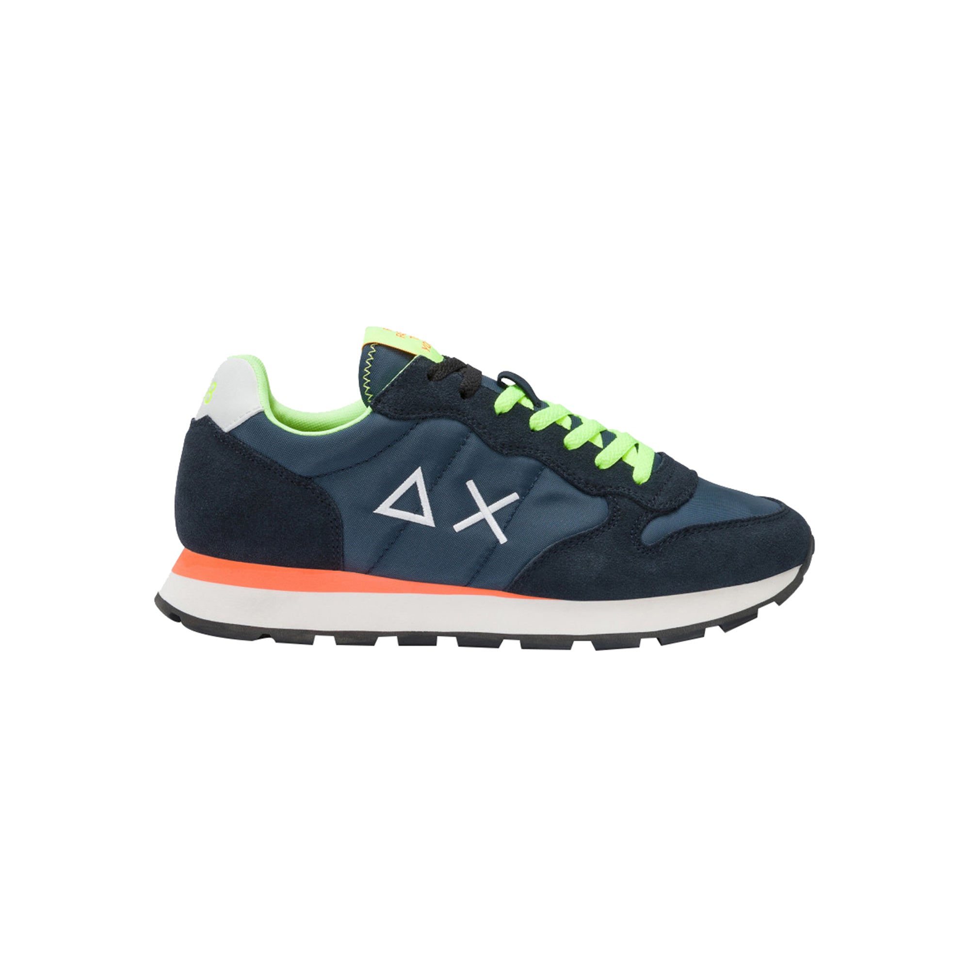 Sneakers Uomo Navy con inserti in tessuto e logo ricamato