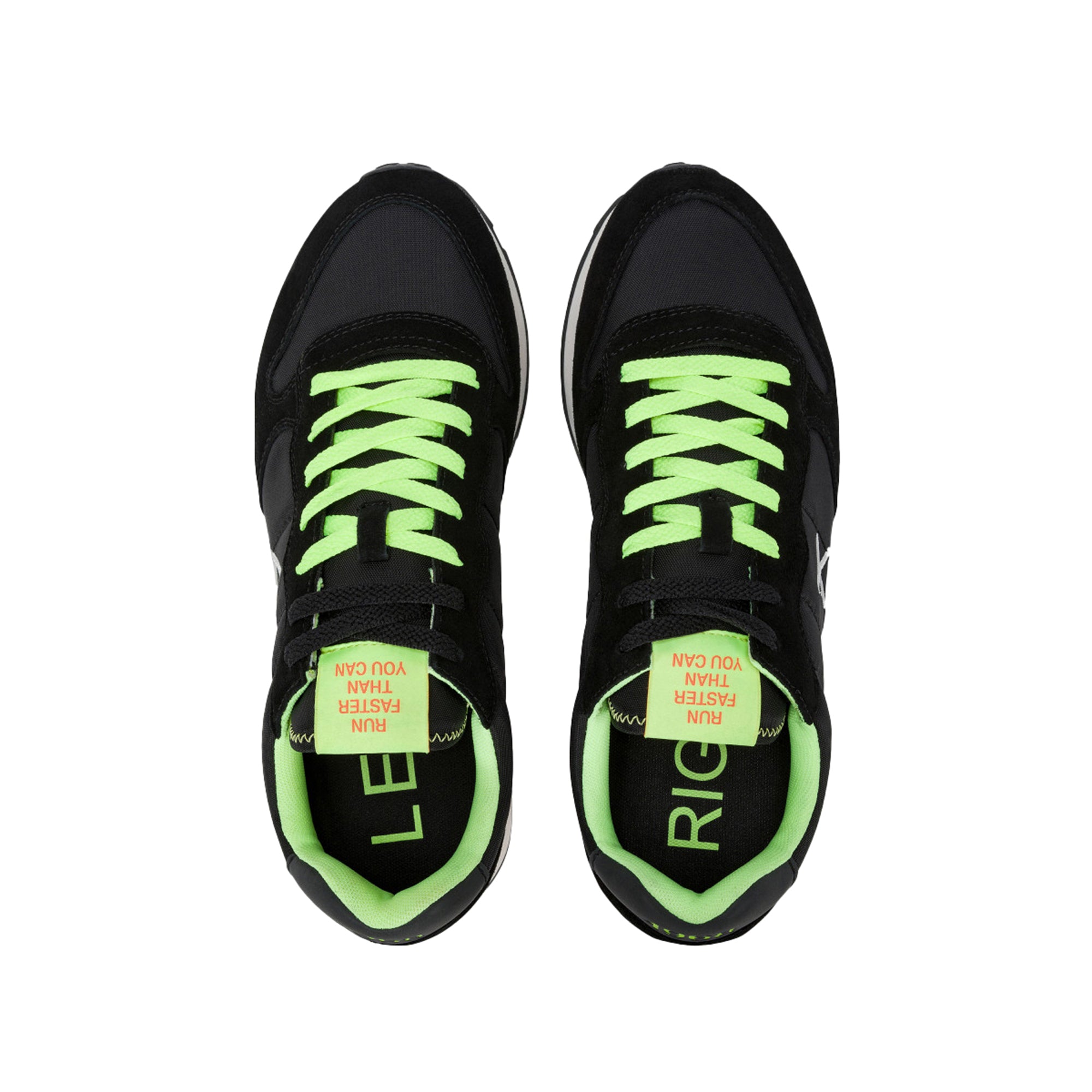 Sneakers Uomo con inserti in tessuto, logo ricamato e dettagli fluo