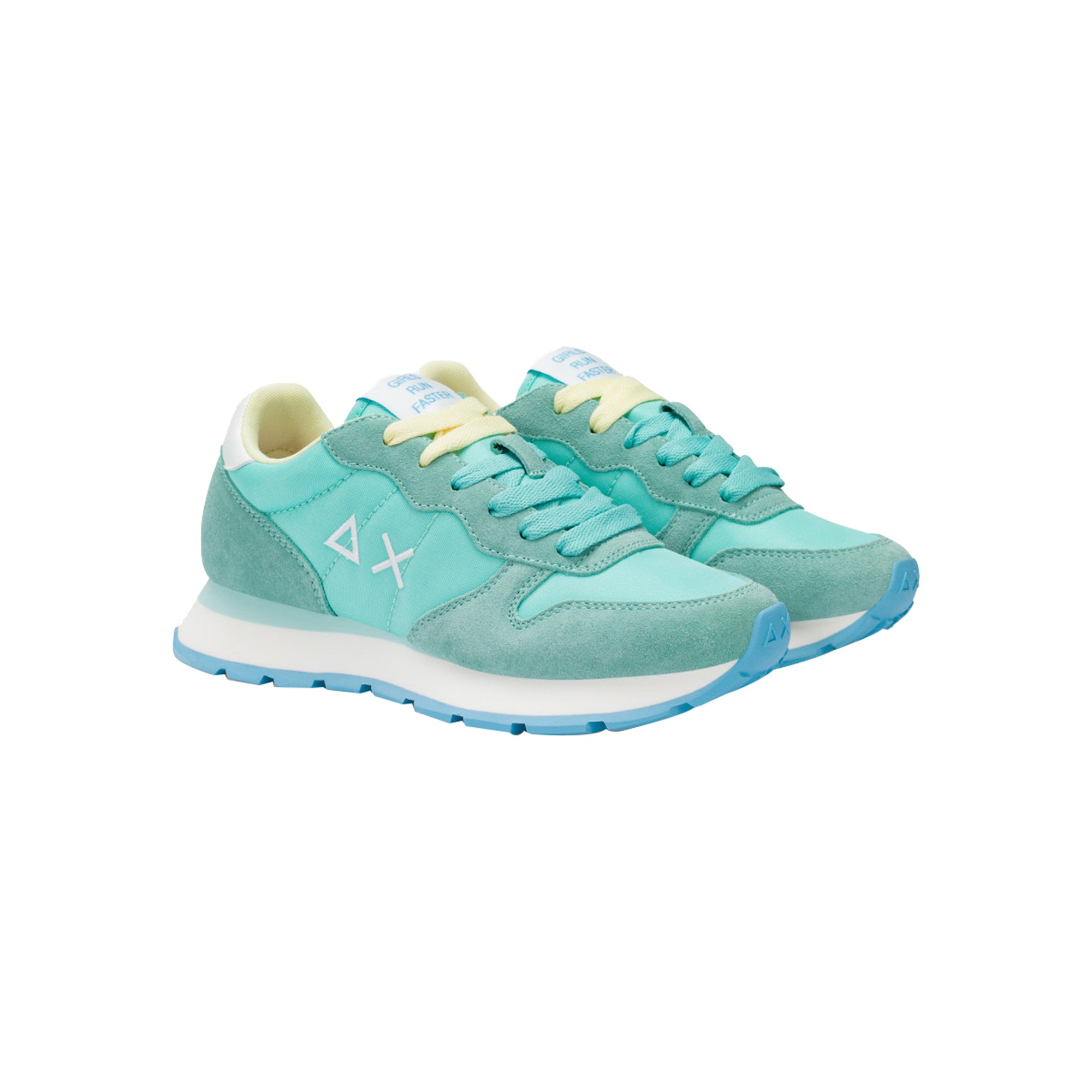 Sneakers Donna Ally Celeste, con dettagli a contrasto e logo laterale