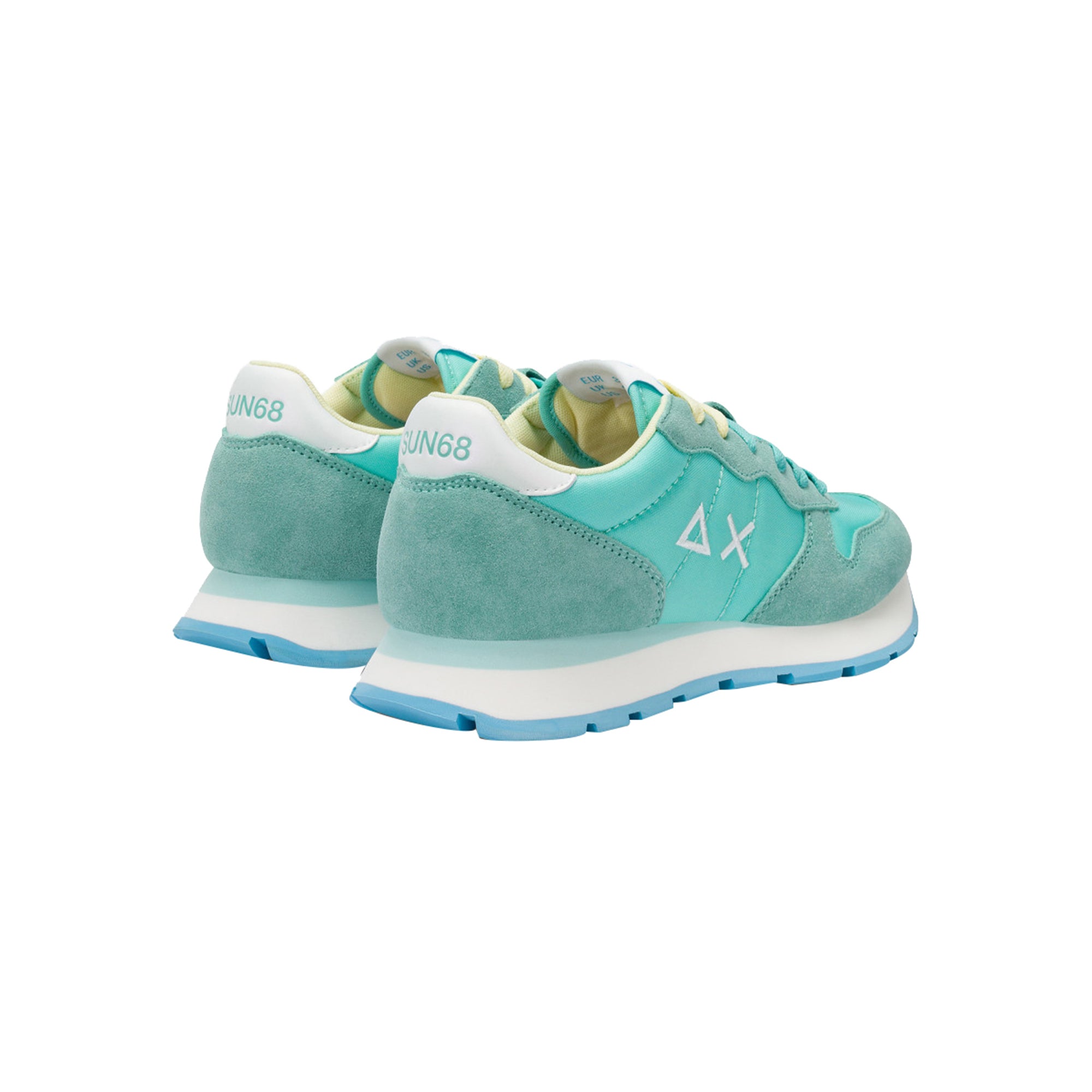 Sneakers Donna Ally Celeste, con dettagli a contrasto e logo laterale