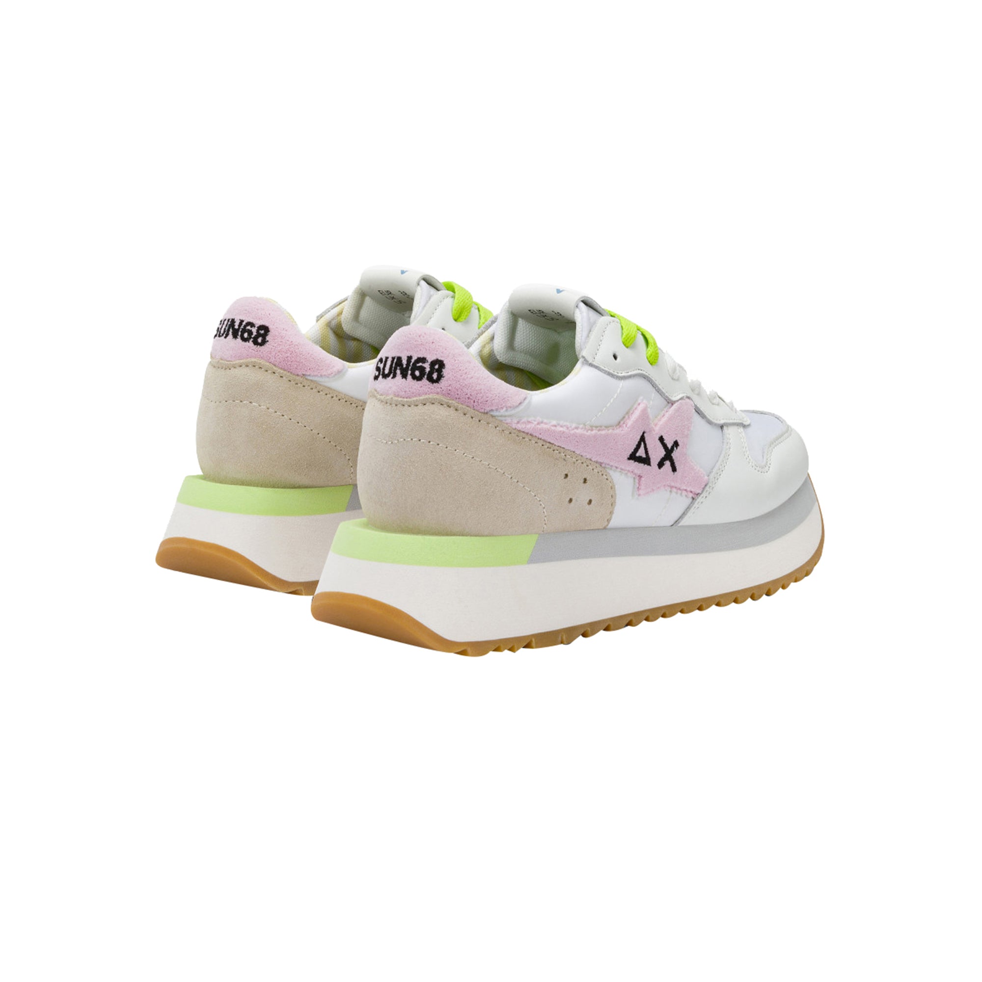 Sneakers Donna con inserti in spugna e suola platform
