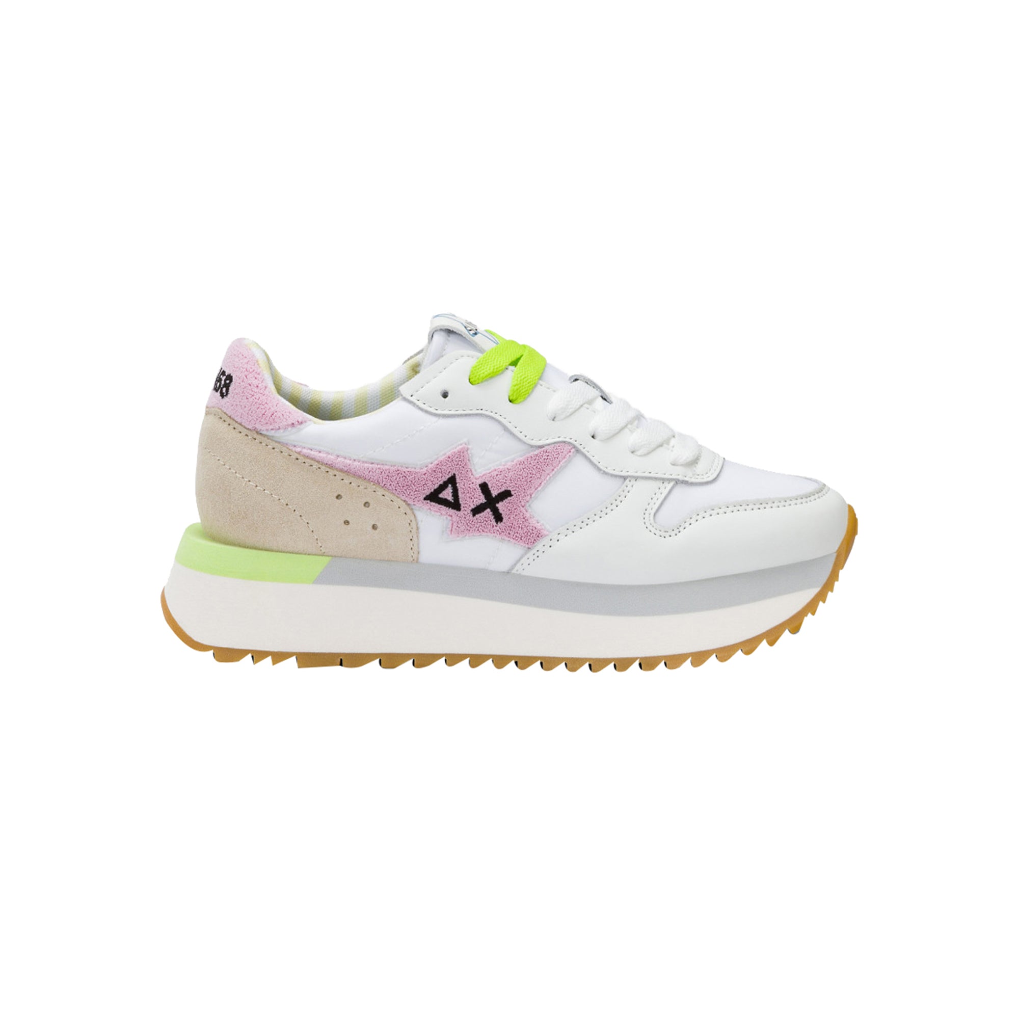 Sneakers Donna con inserti in spugna e suola platform