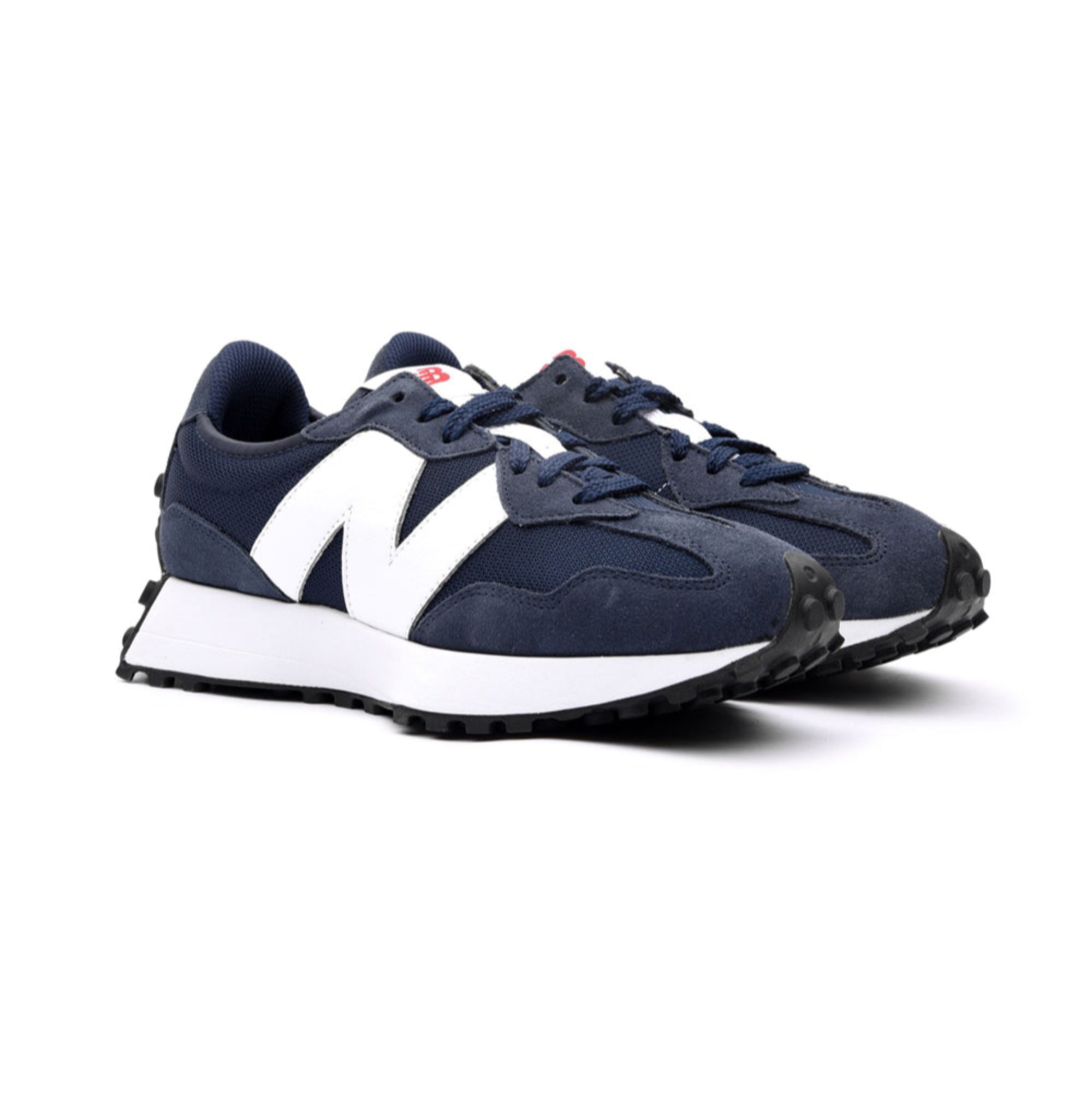 Sneakers Uomo scamosciata con inserti in mesh e maxi logo laterale bianco