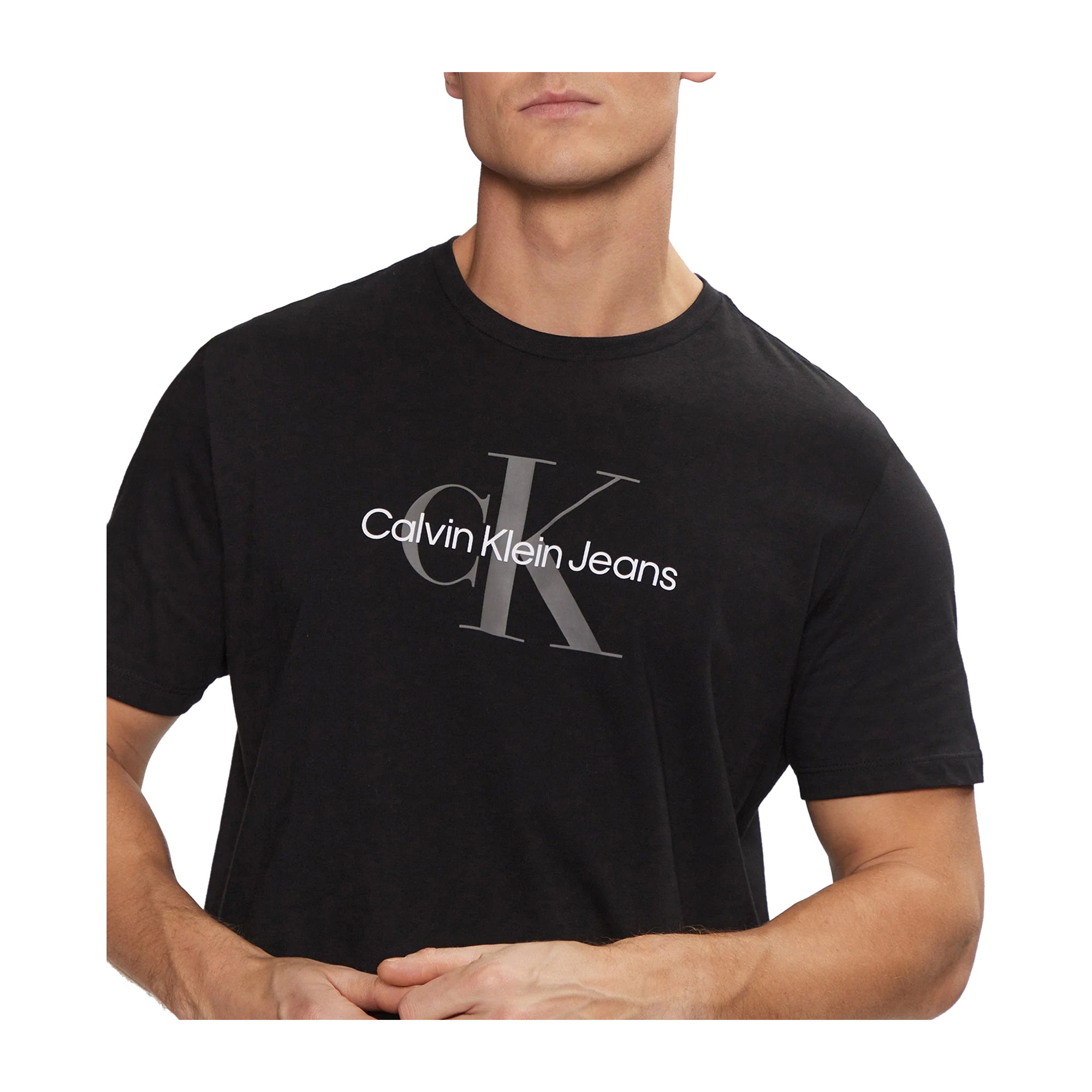 T-shirt Uomo Hero Monogram girocollo Nero