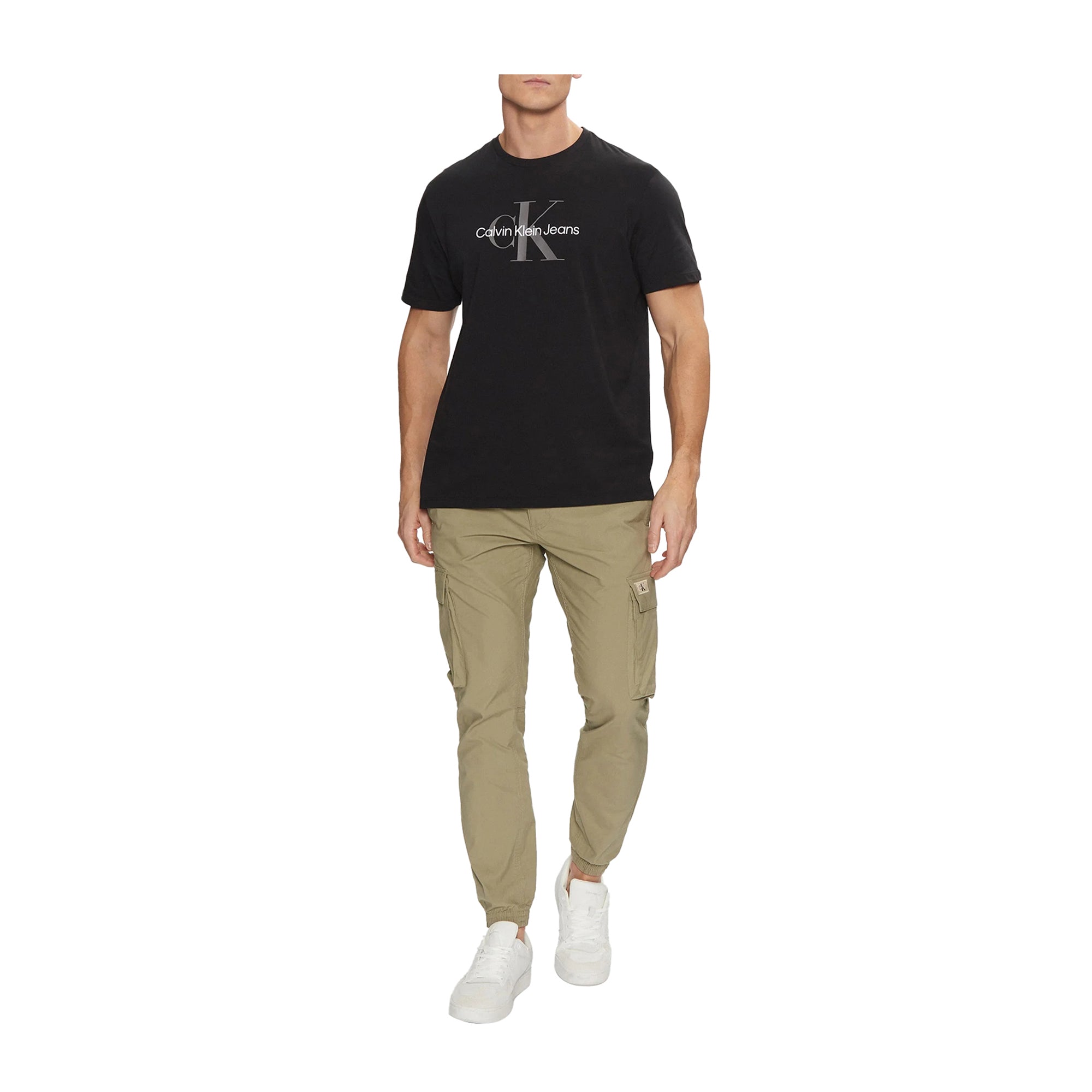 T-shirt Uomo Hero Monogram girocollo Nero