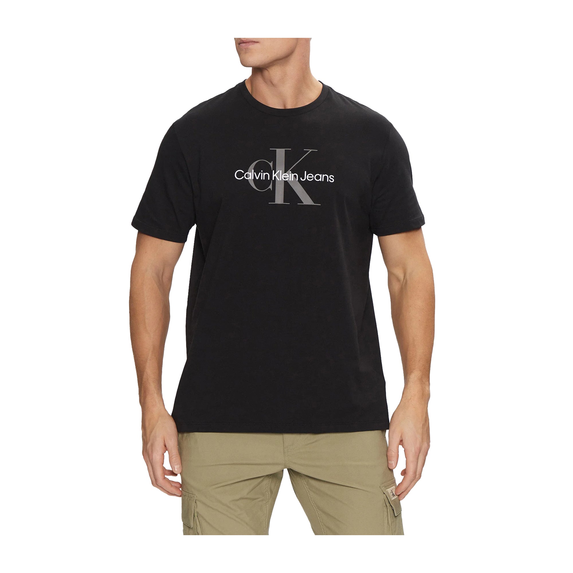 T-shirt Uomo Hero Monogram girocollo Nero