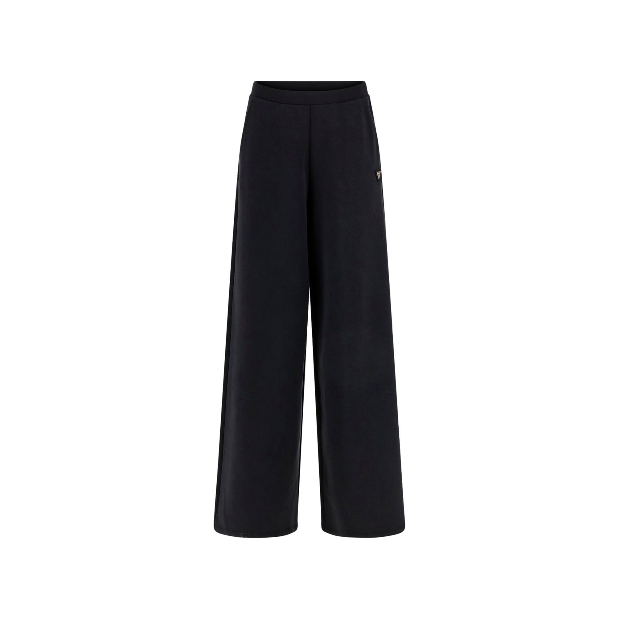 Pantaloni Donna wide leg tinta unita nera