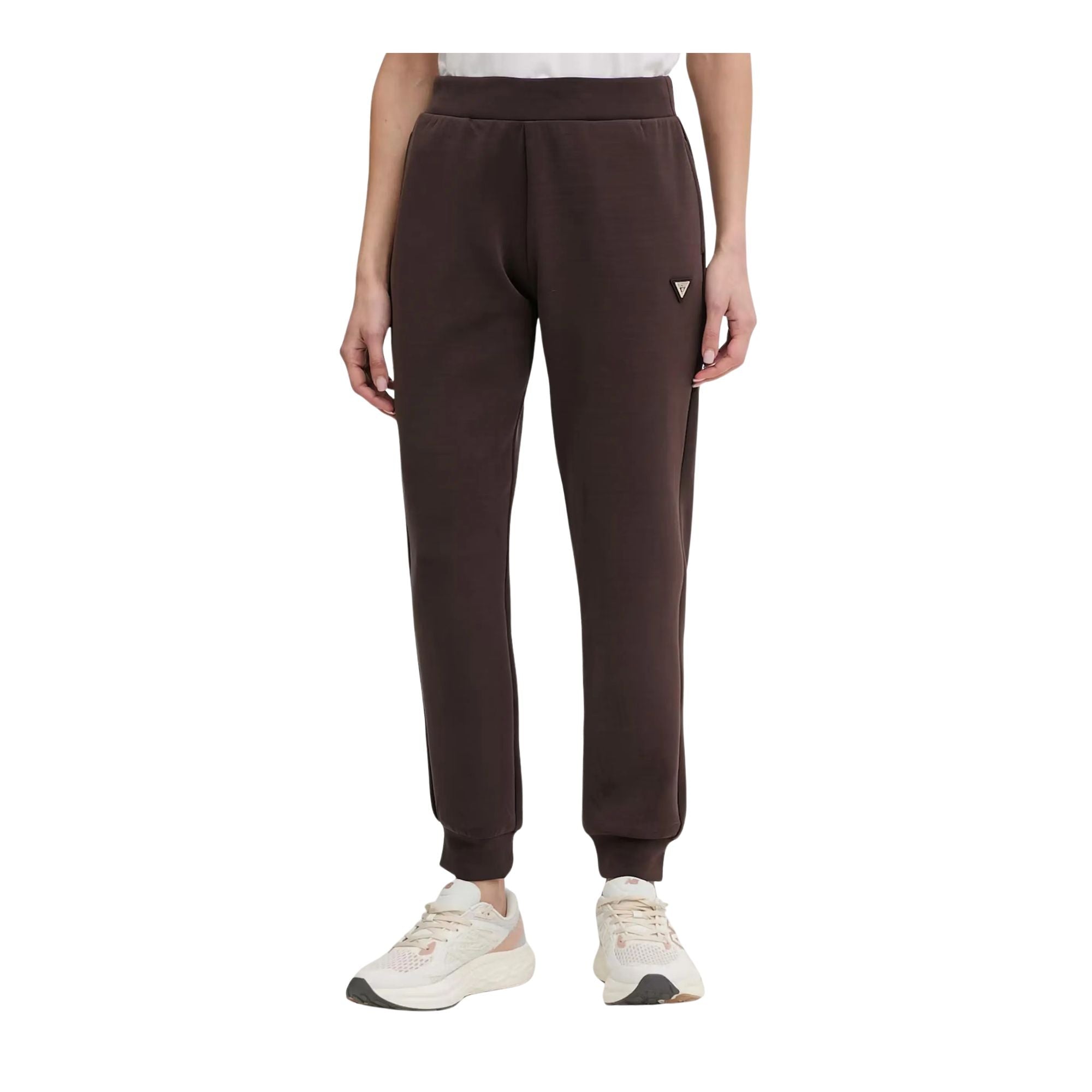 Pantaloni jogger Donna con logo Marrone