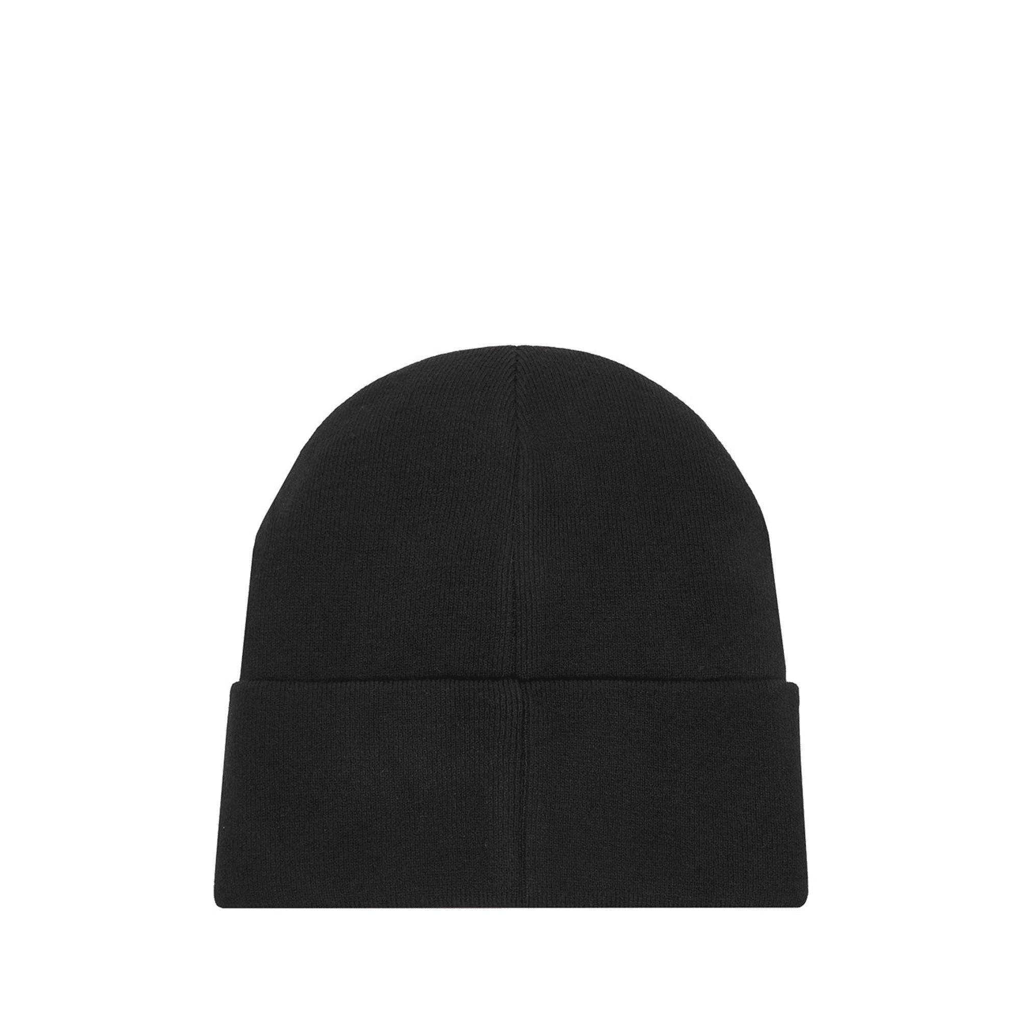 Cappello Donna Nero, in misto viscosa a costine con logo strass