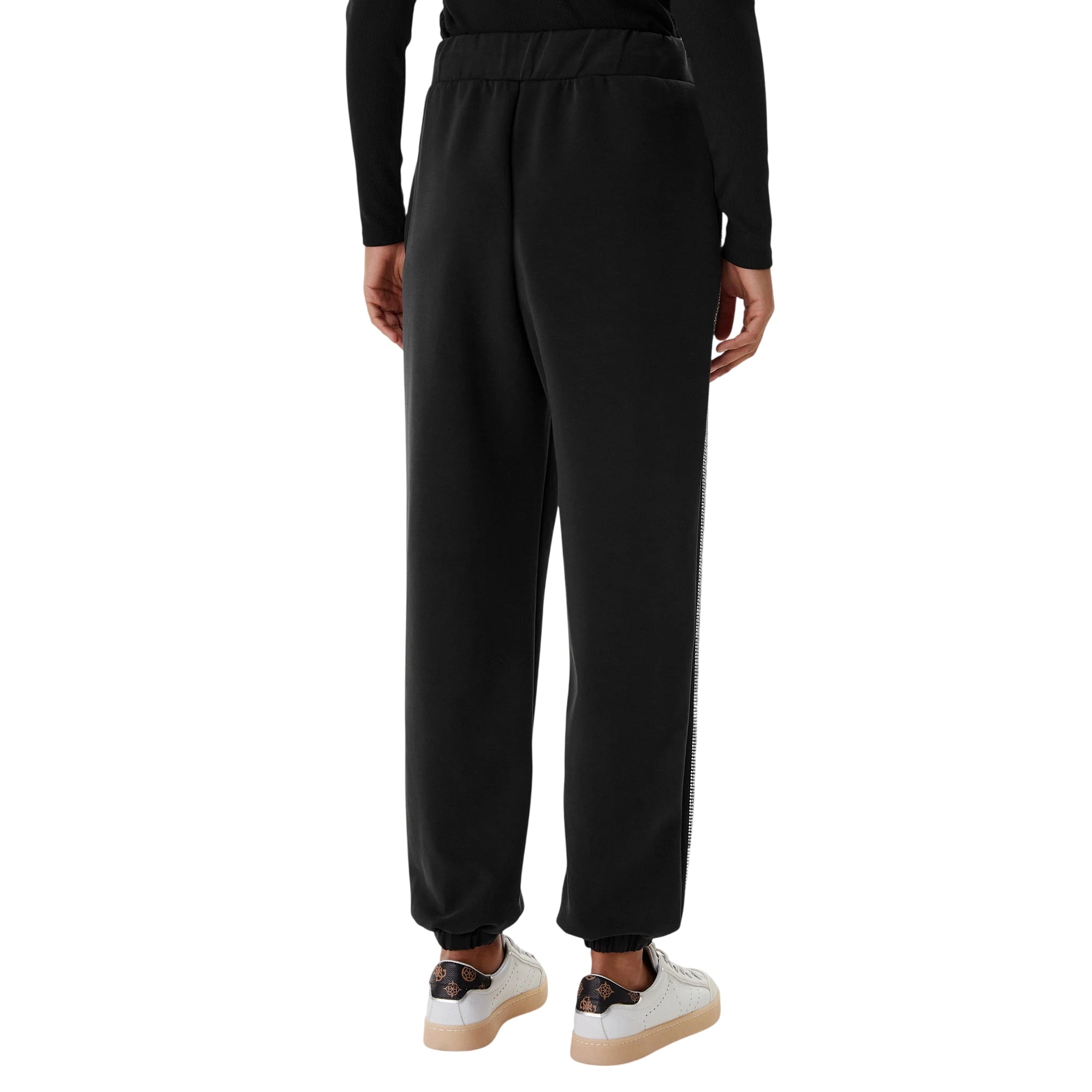 Pantalone tuta donna regular fit con strass