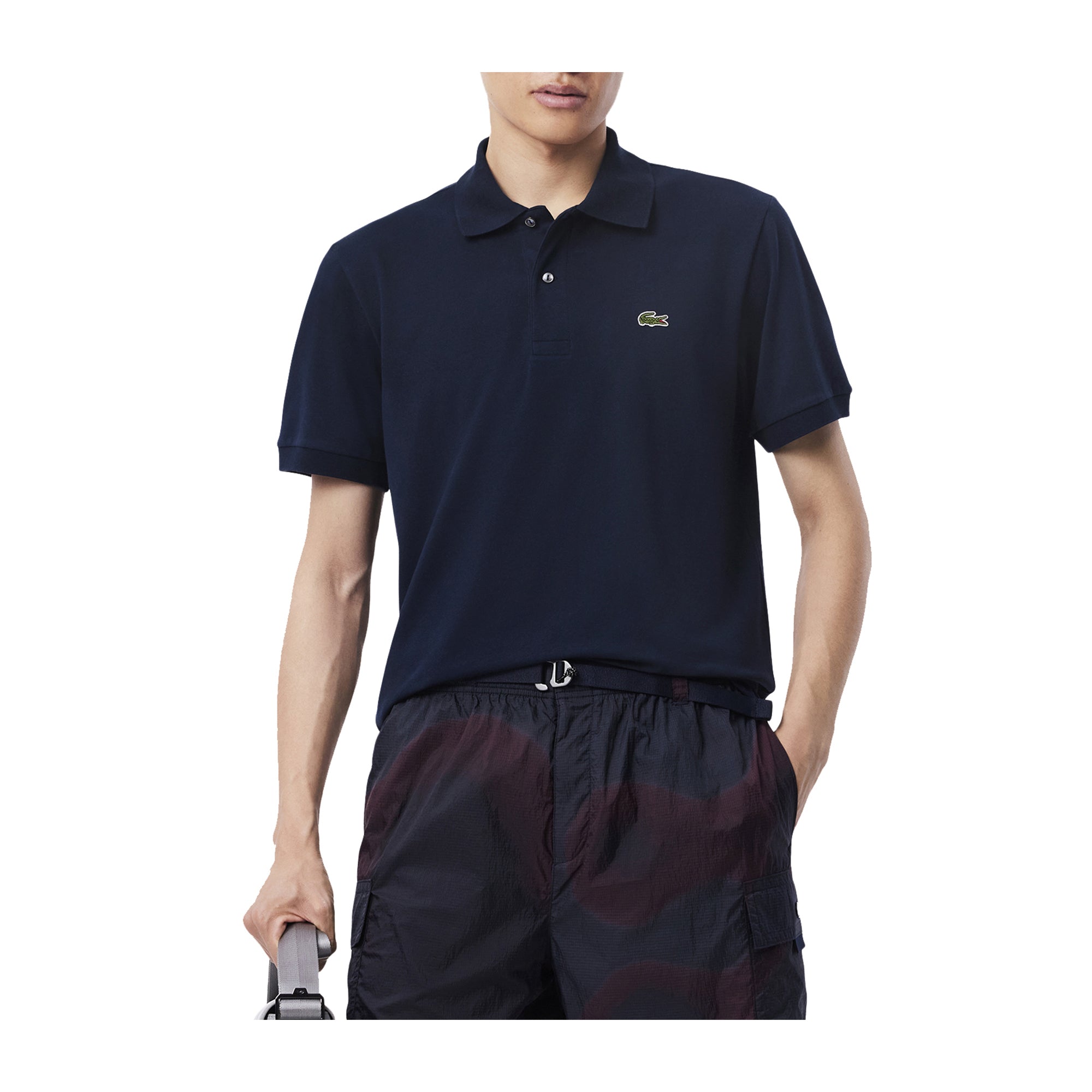 Polo Uomo Classic fit Light Blu modello frontale