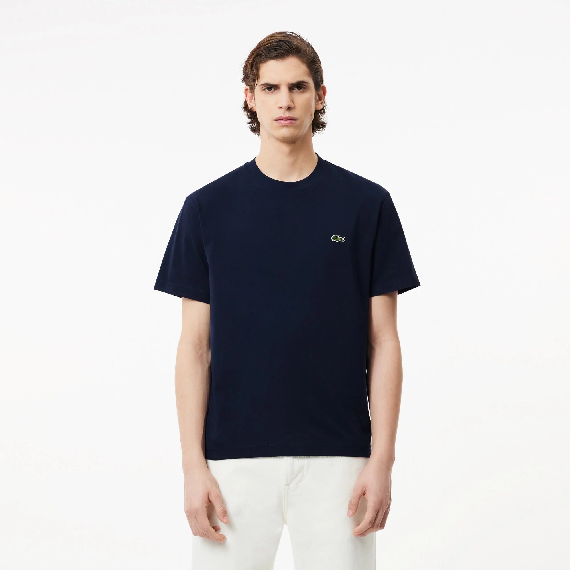 T-shirt Uomo Classic fit in cotone Blu modello frontale