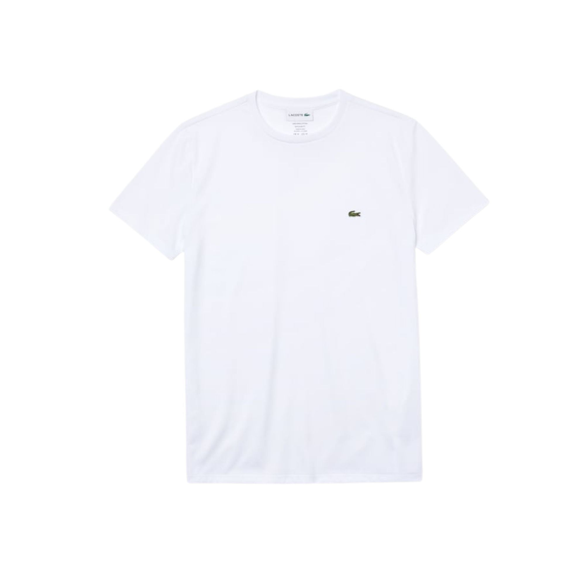 T-shirt Uomo Cotone basica tinta unita bianca