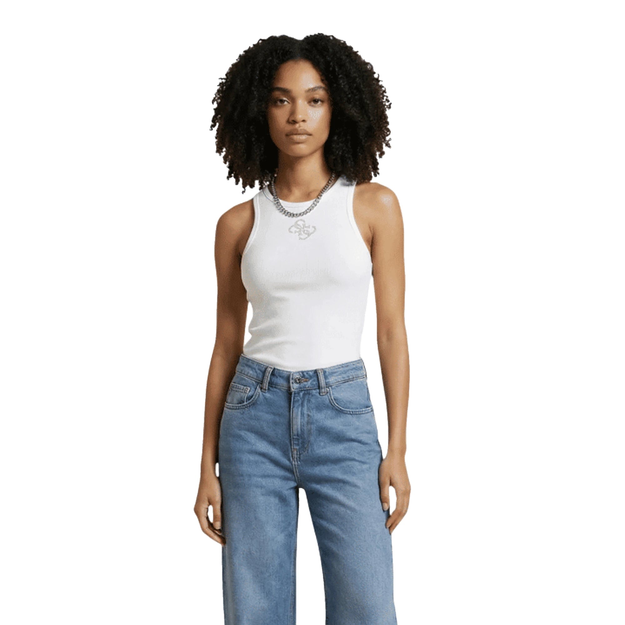 GUESS Body SL Round NK Guendalina Top Donna