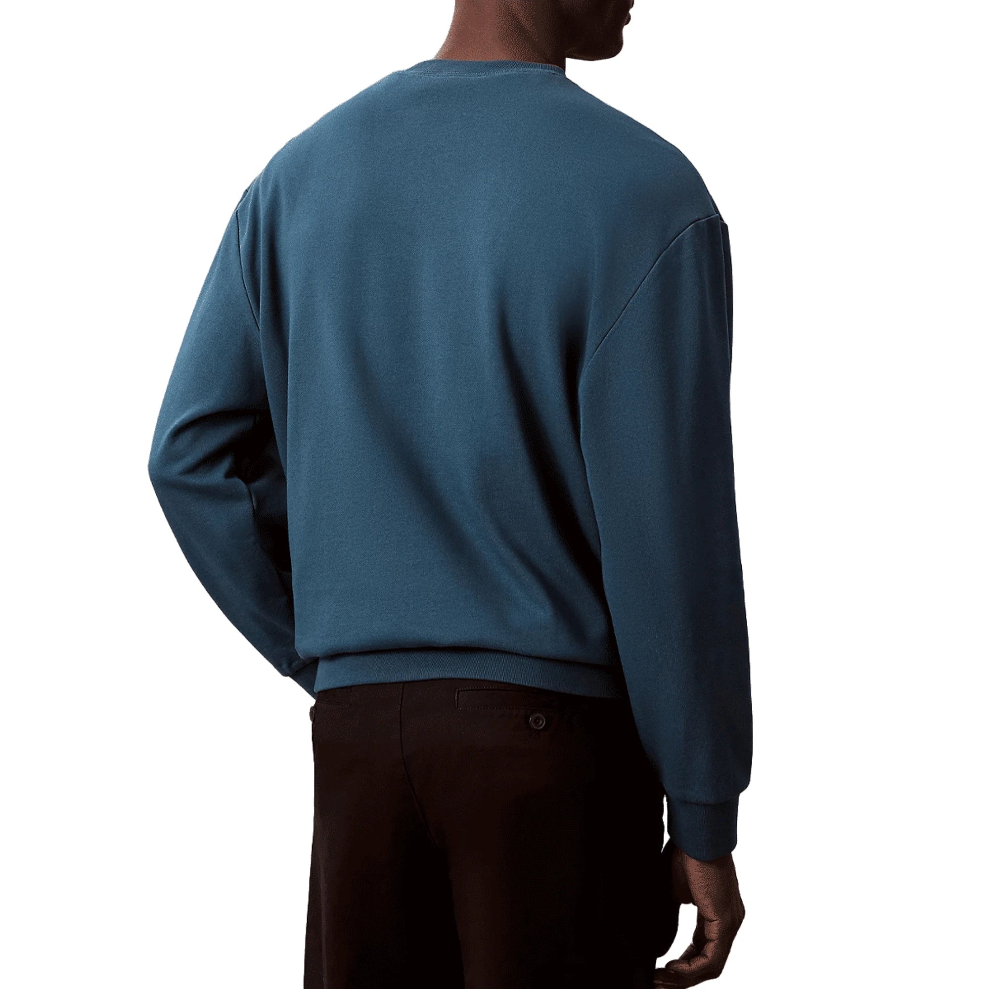 CALVIN KLEIN Felpa Monologo in Spugna Girocollo Uomo