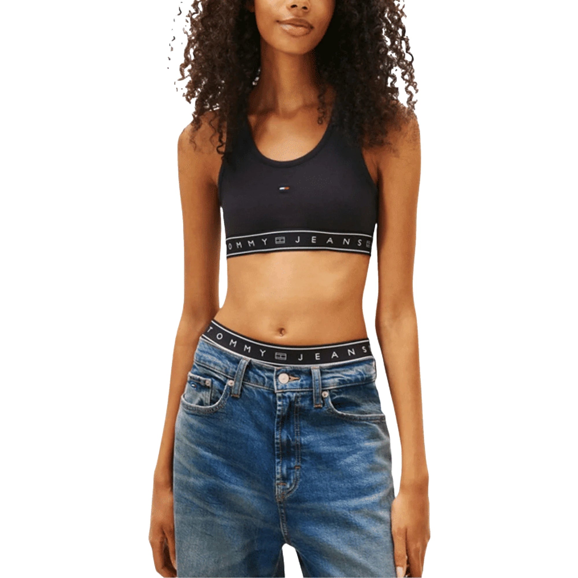 TOMMY HILFIGER JEANS Top Donna Smanicato Nero