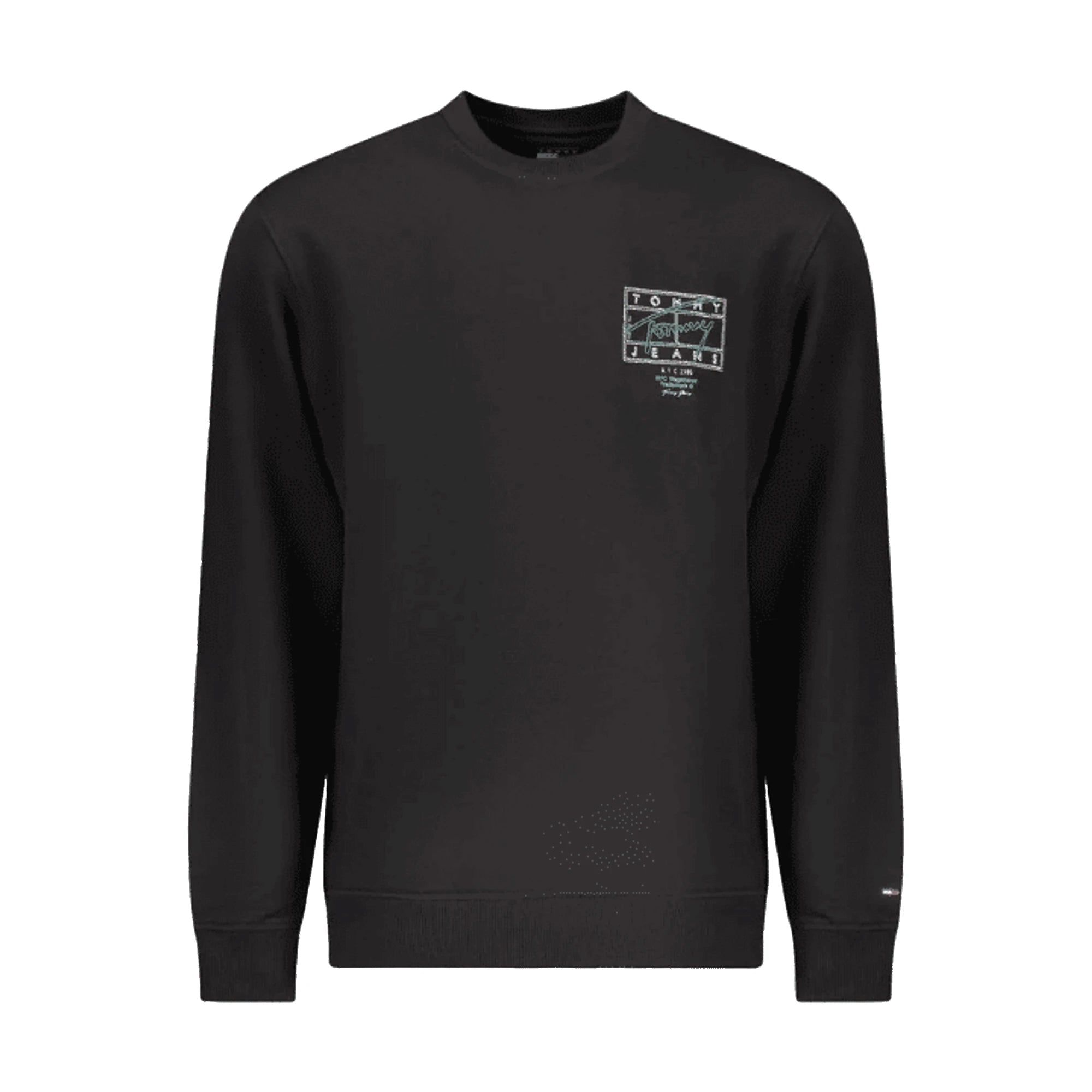 TOMMY HILFIGER Felpa Girocollo Uomo Stampa Logo Cotone