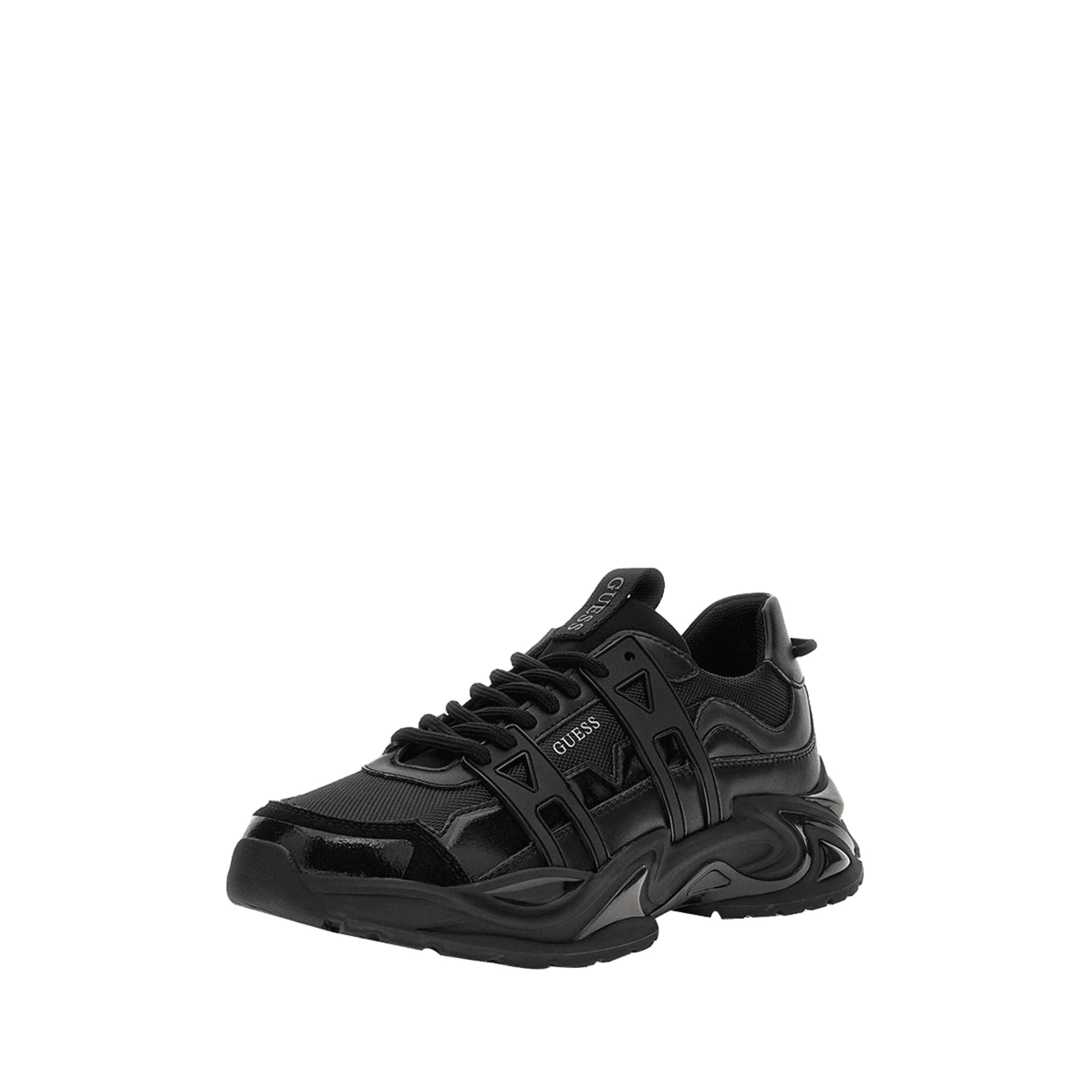 GUESS Sneaker Belluno Misto Pelle Nera Uomo