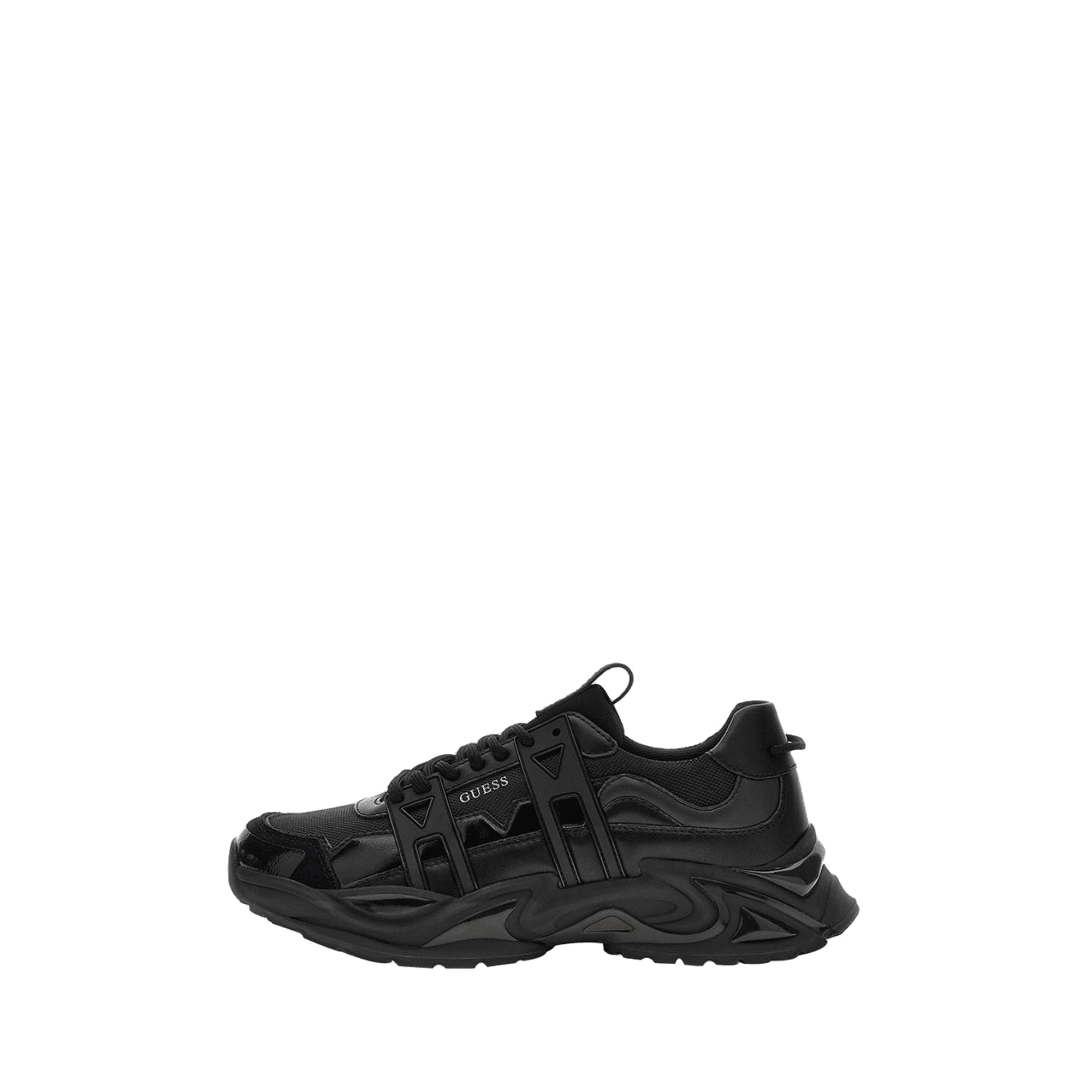 GUESS Sneaker Belluno Misto Pelle Nera Uomo