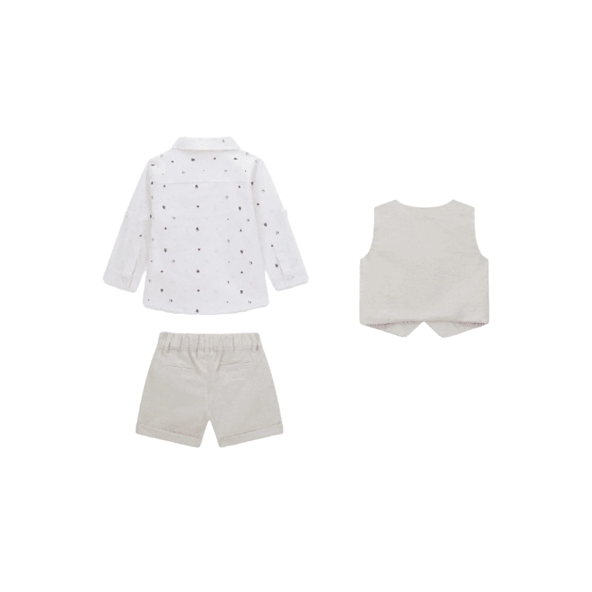 Completo Camicia Gilet e Pantaloncini Elegante Bambino