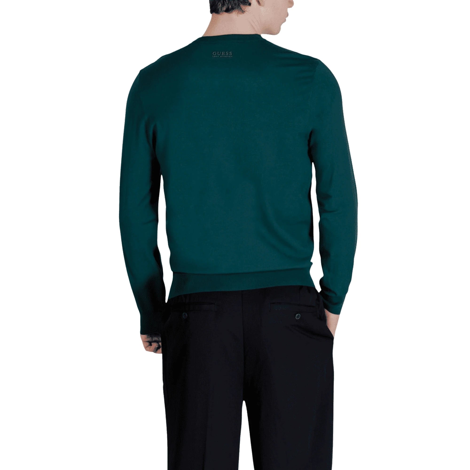 Maglia Uomo Verde Maniche Lunghe Scollo Tondo