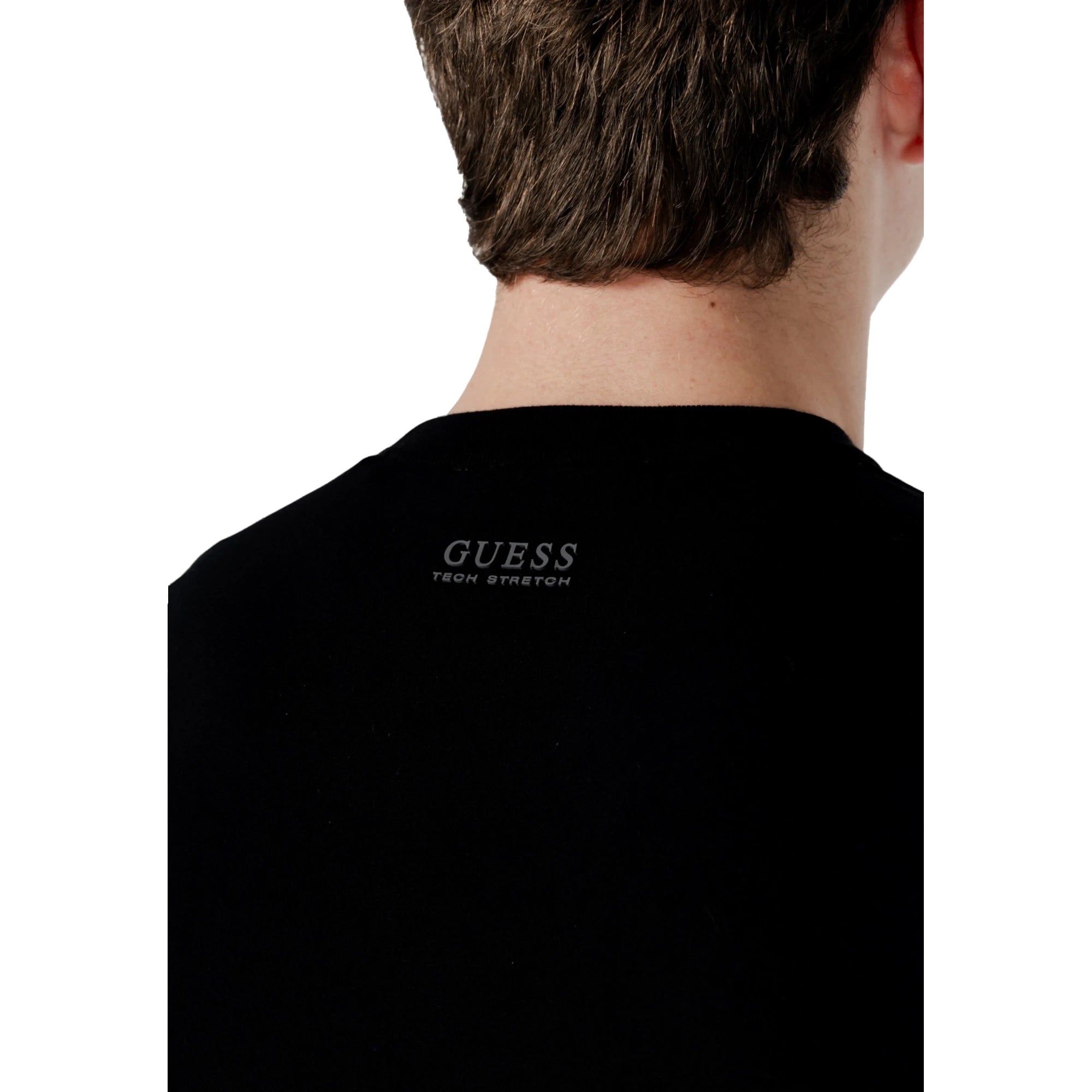 Maglia uomo Guess KADIR TECH LS girocollo Nera