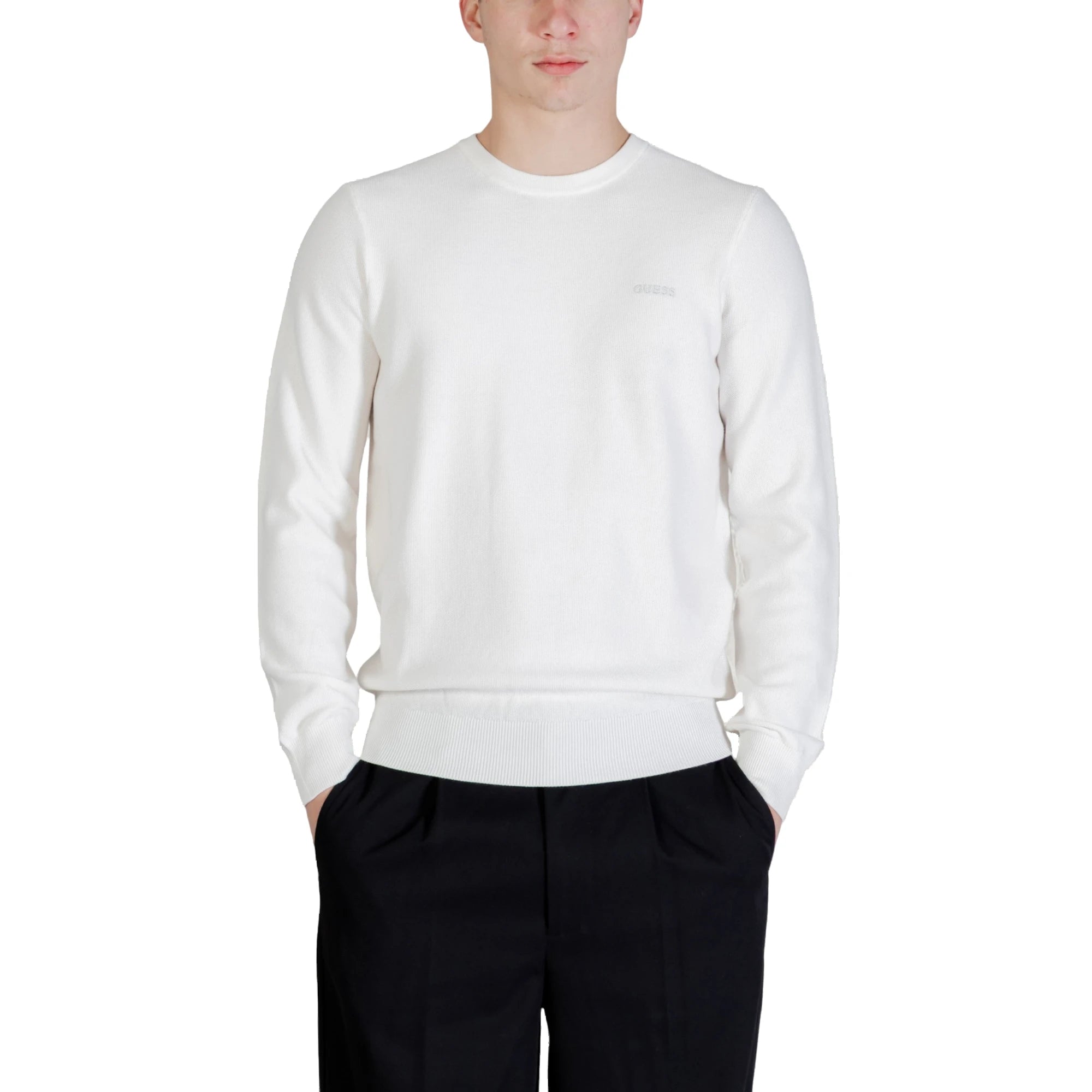 Maglia KARIM Girocollo Piquet Uomo Bianca