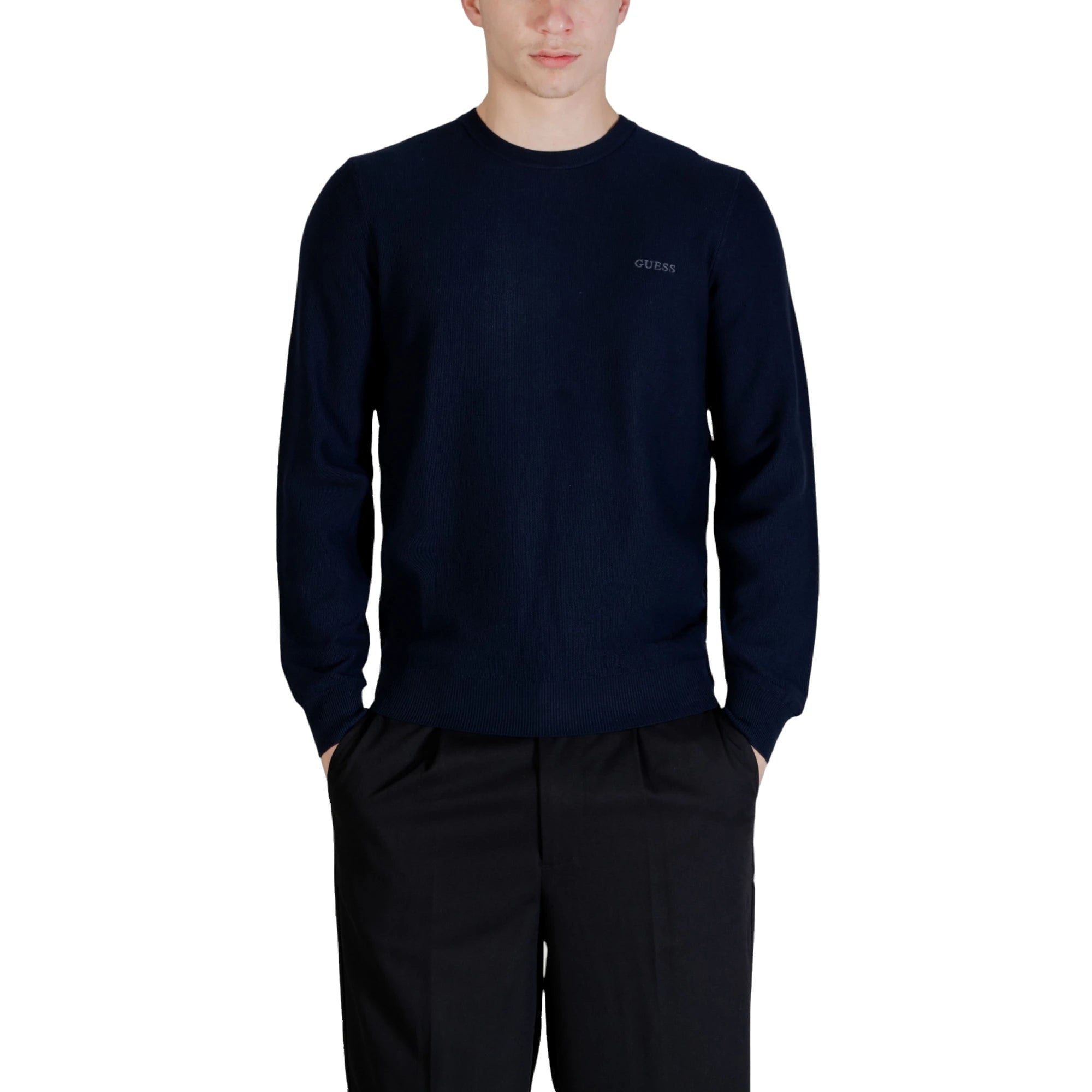 Maglia KARIM Piquet Stitch Girocollo Uomo Blu