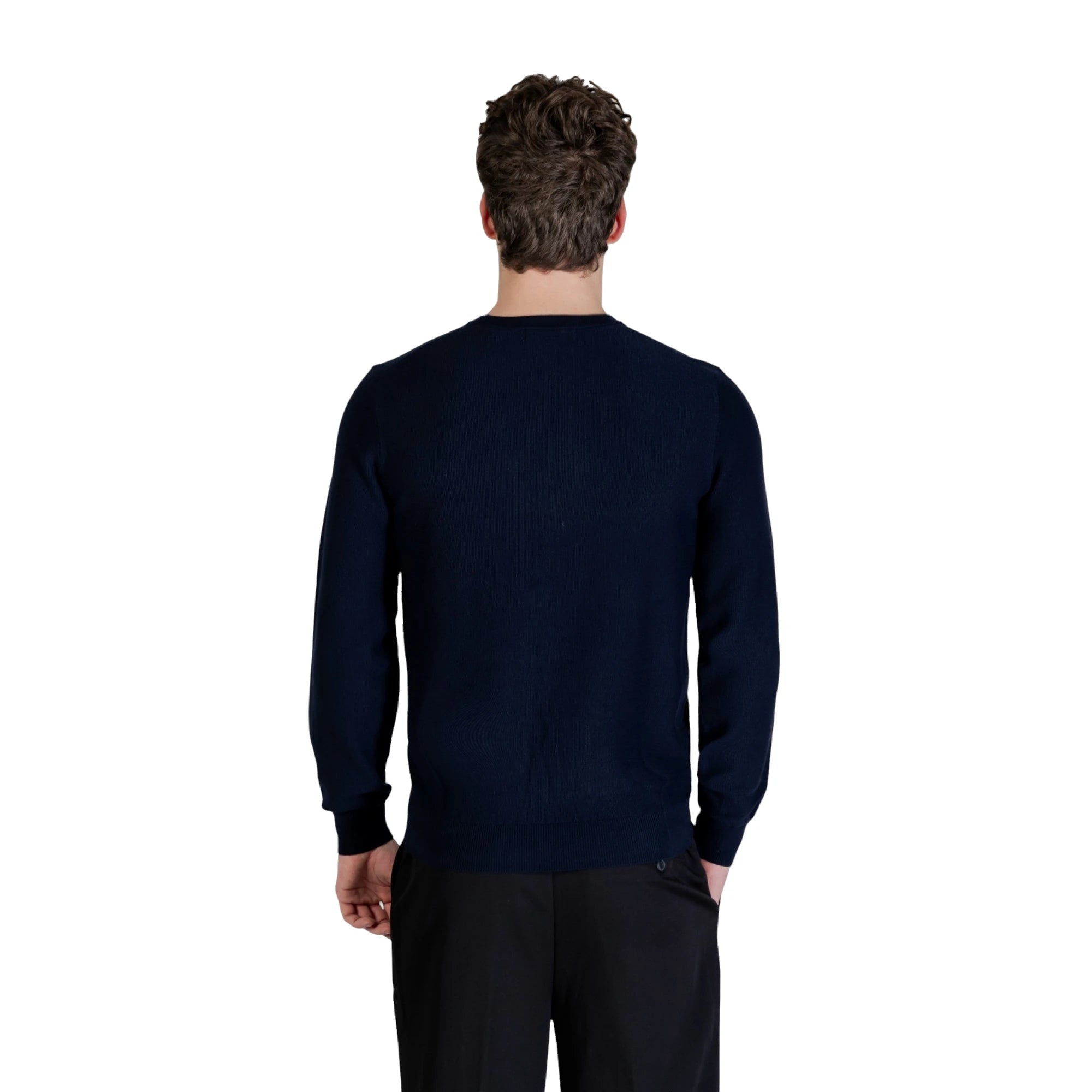 Maglia KARIM Piquet Stitch Girocollo Uomo Blu