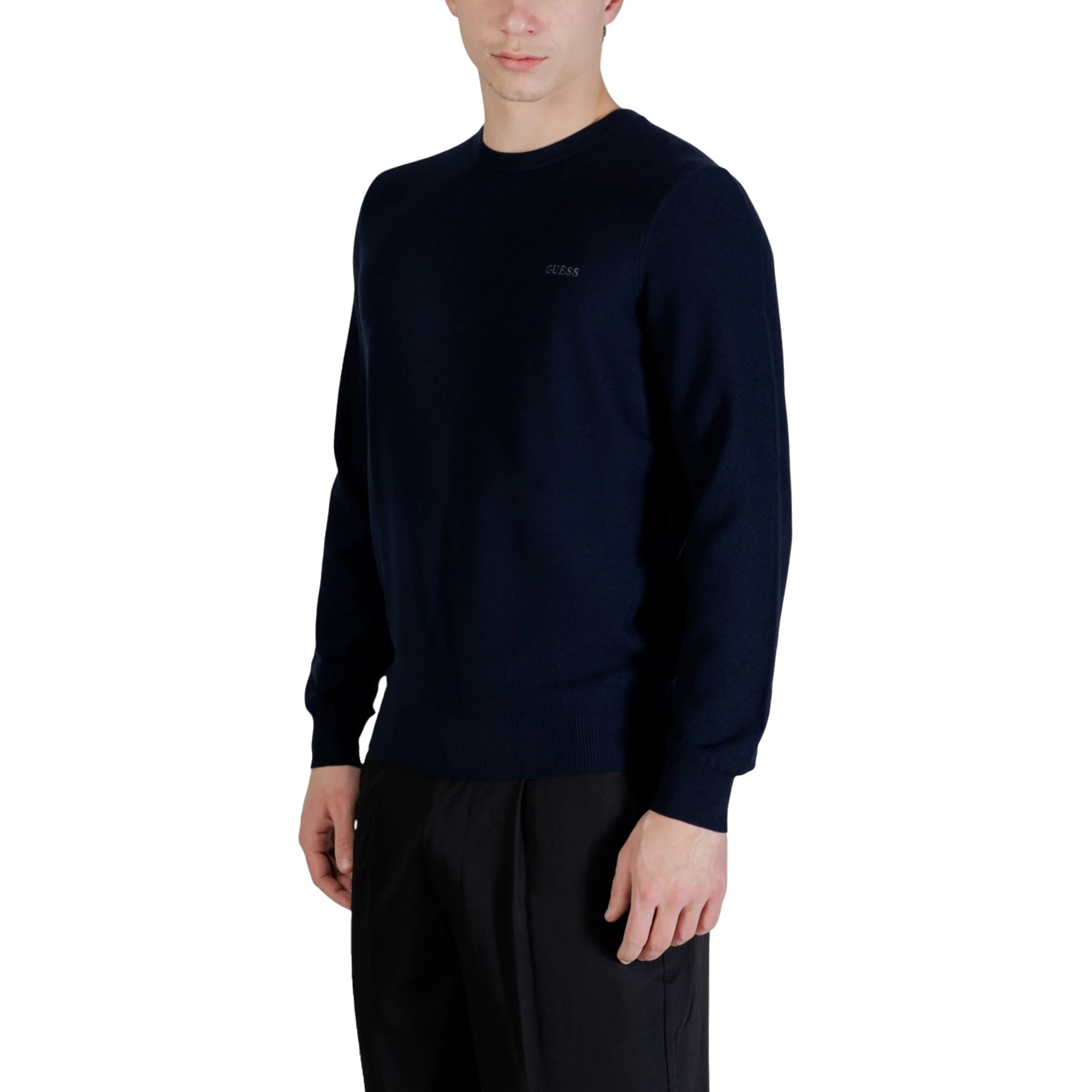 Maglia KARIM Piquet Stitch Girocollo Uomo Blu