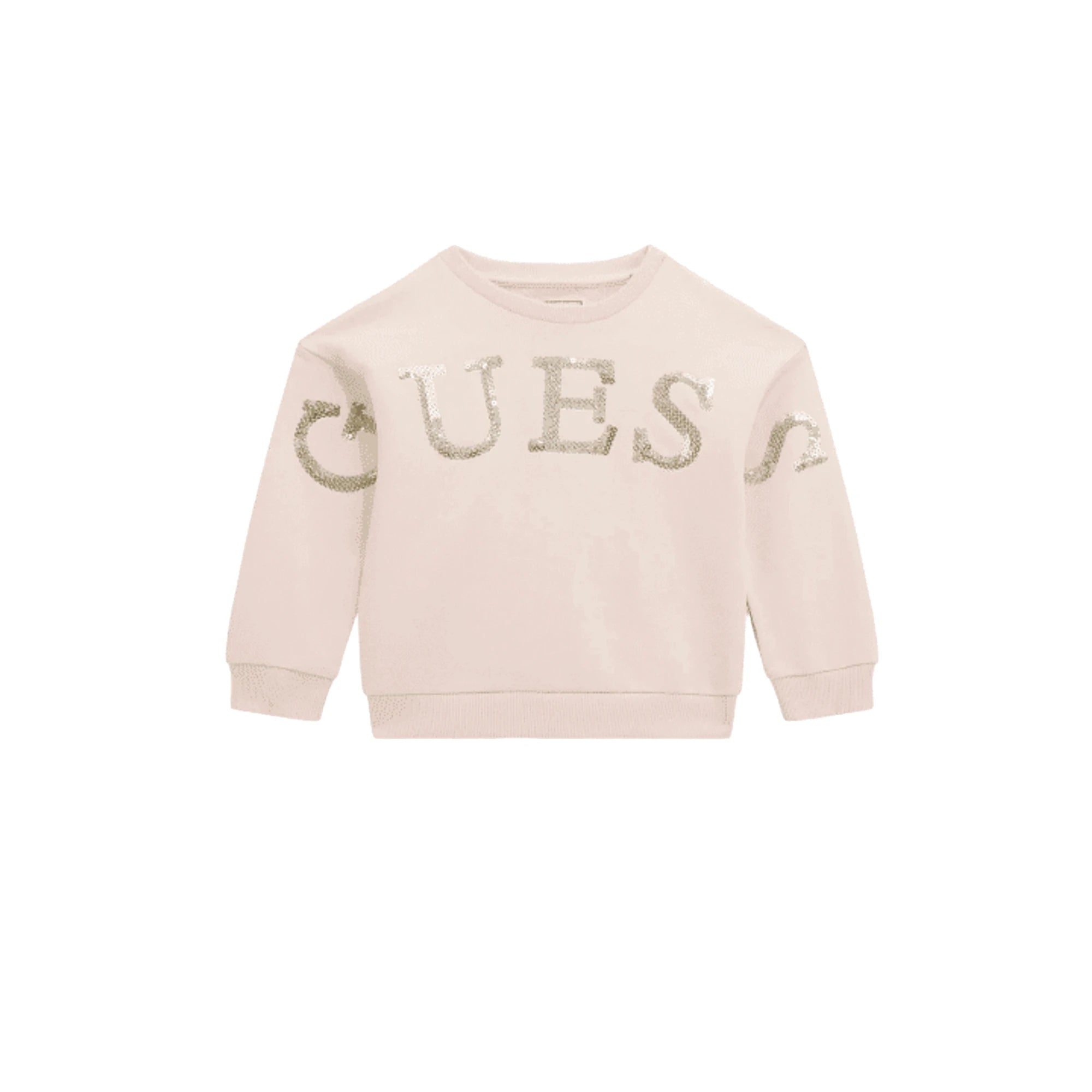 Felpa Bambina Rosa scritta con Paillettes