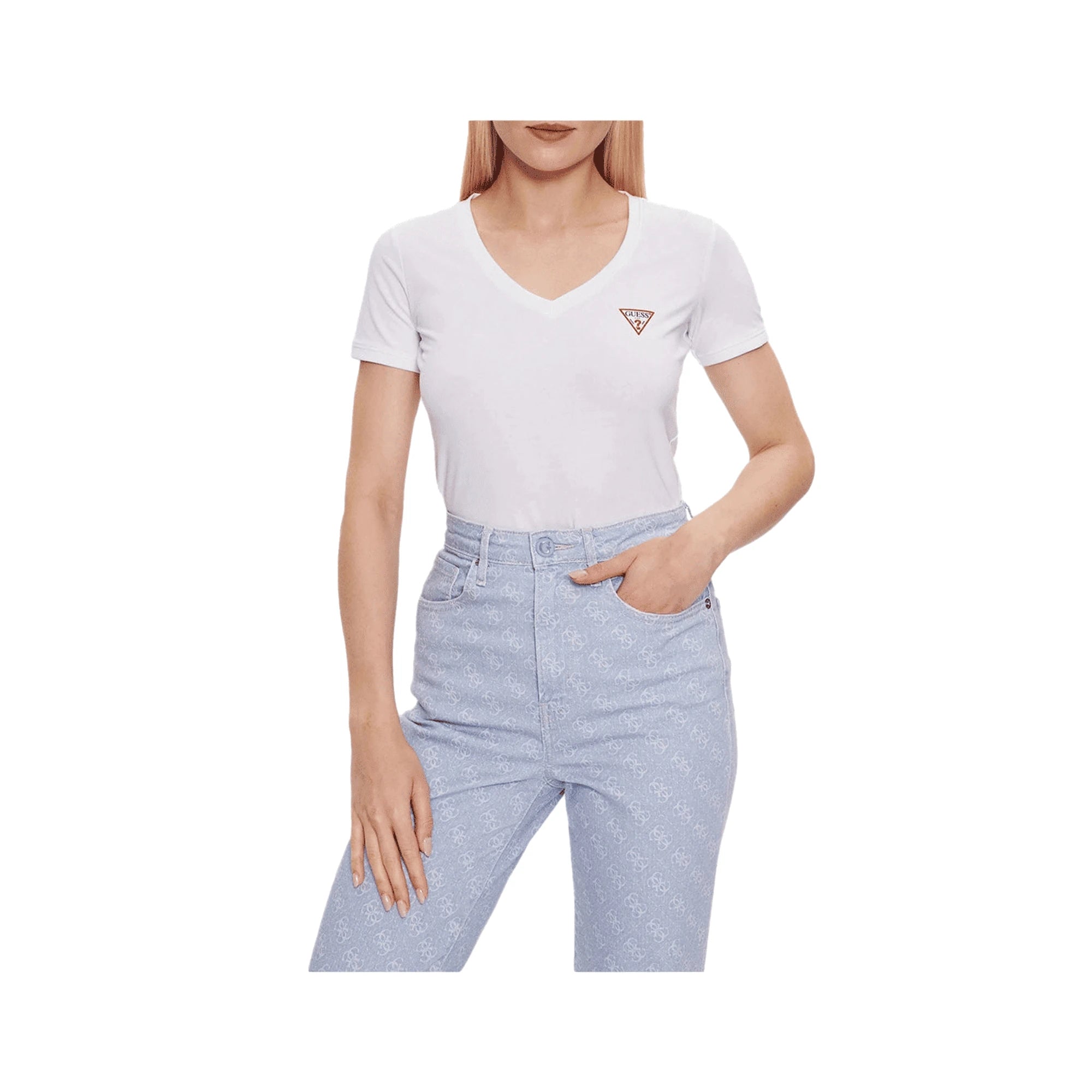 T-Shirt Donna Bianca Cotone con logo