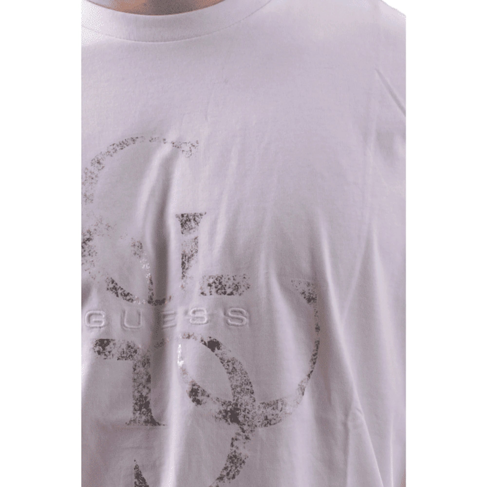 T-shirt Uomo Cotone Maxi Logo Bianca