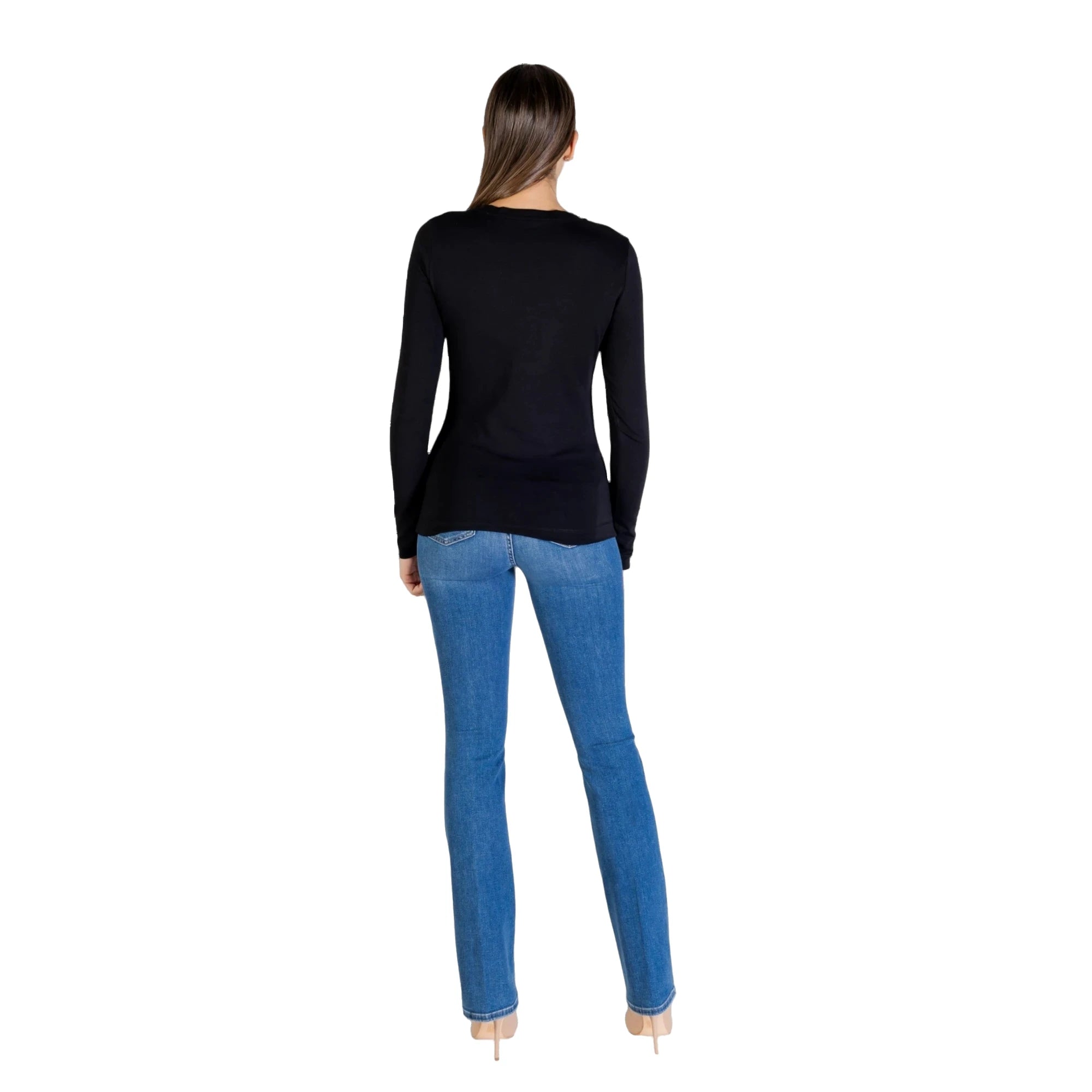 Maglia Manica Lunga Donna Logo Triangolo Animalier