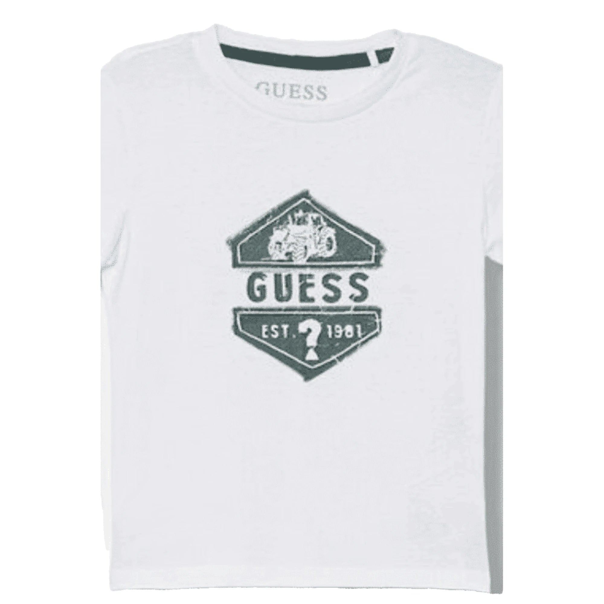 T-shirt Junior bianca con logo stampato