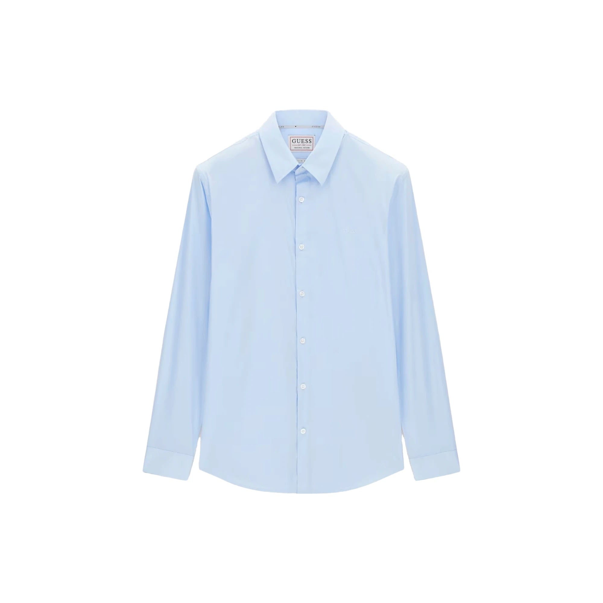 Camicia Slim in cotone organico in azzurro