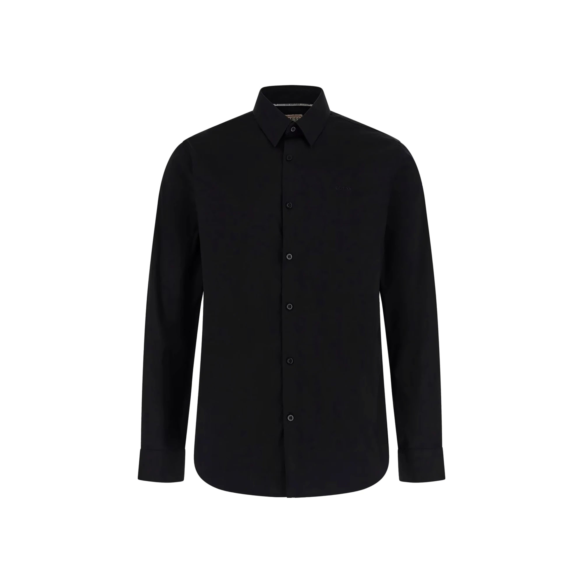 Camicia Slim fit in cotone elasticizzato nero