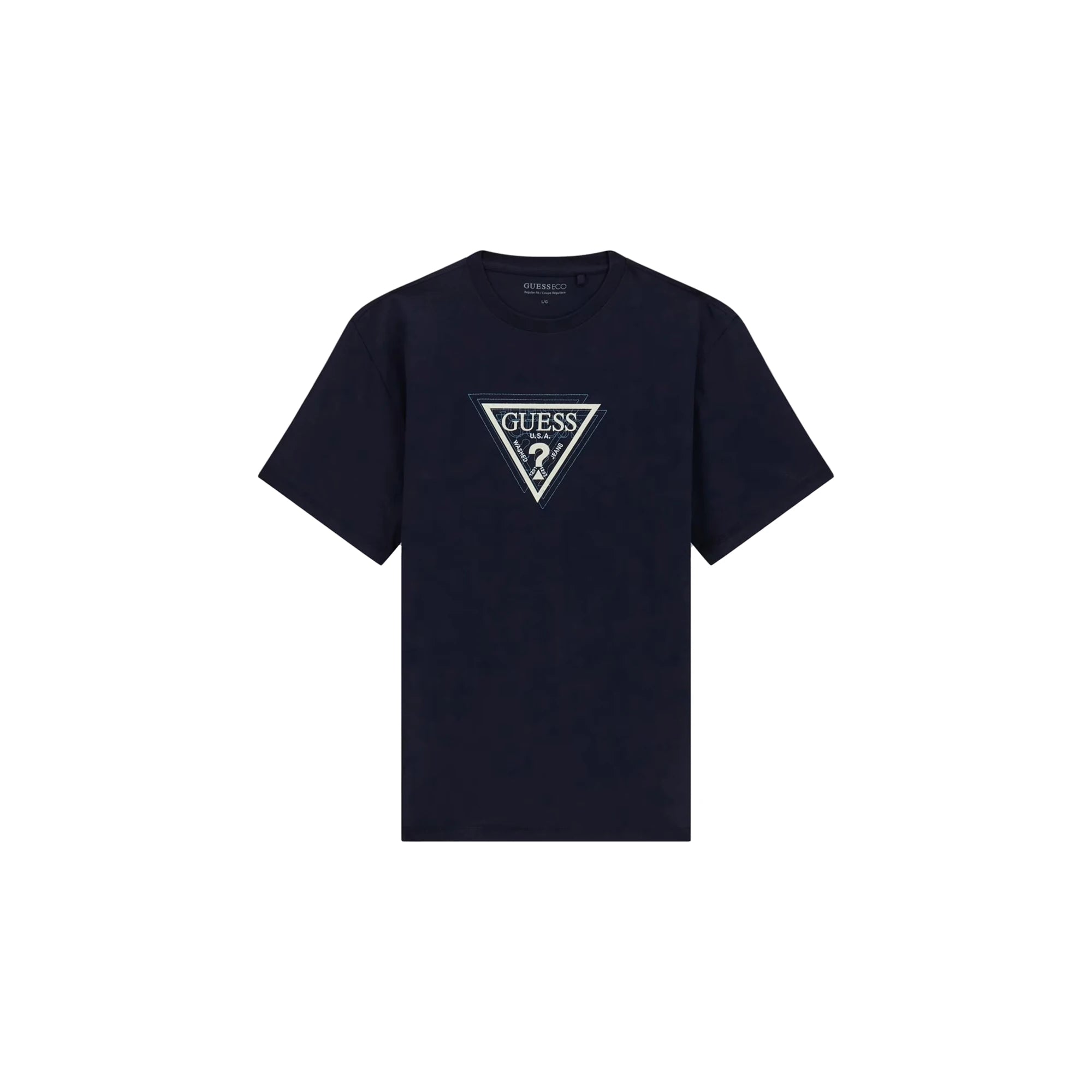 GUESS T-shirt da uomo a Girocollo in Cotone con Logo Stampato