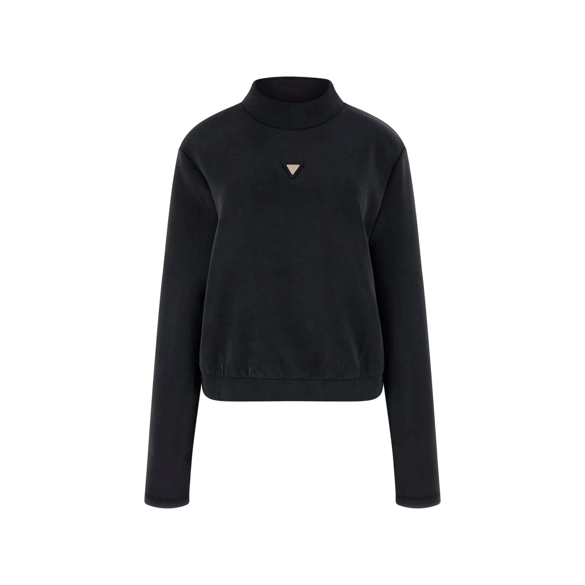 GUESS Felpa a Collo Alto Scuba con Logo Frontale
