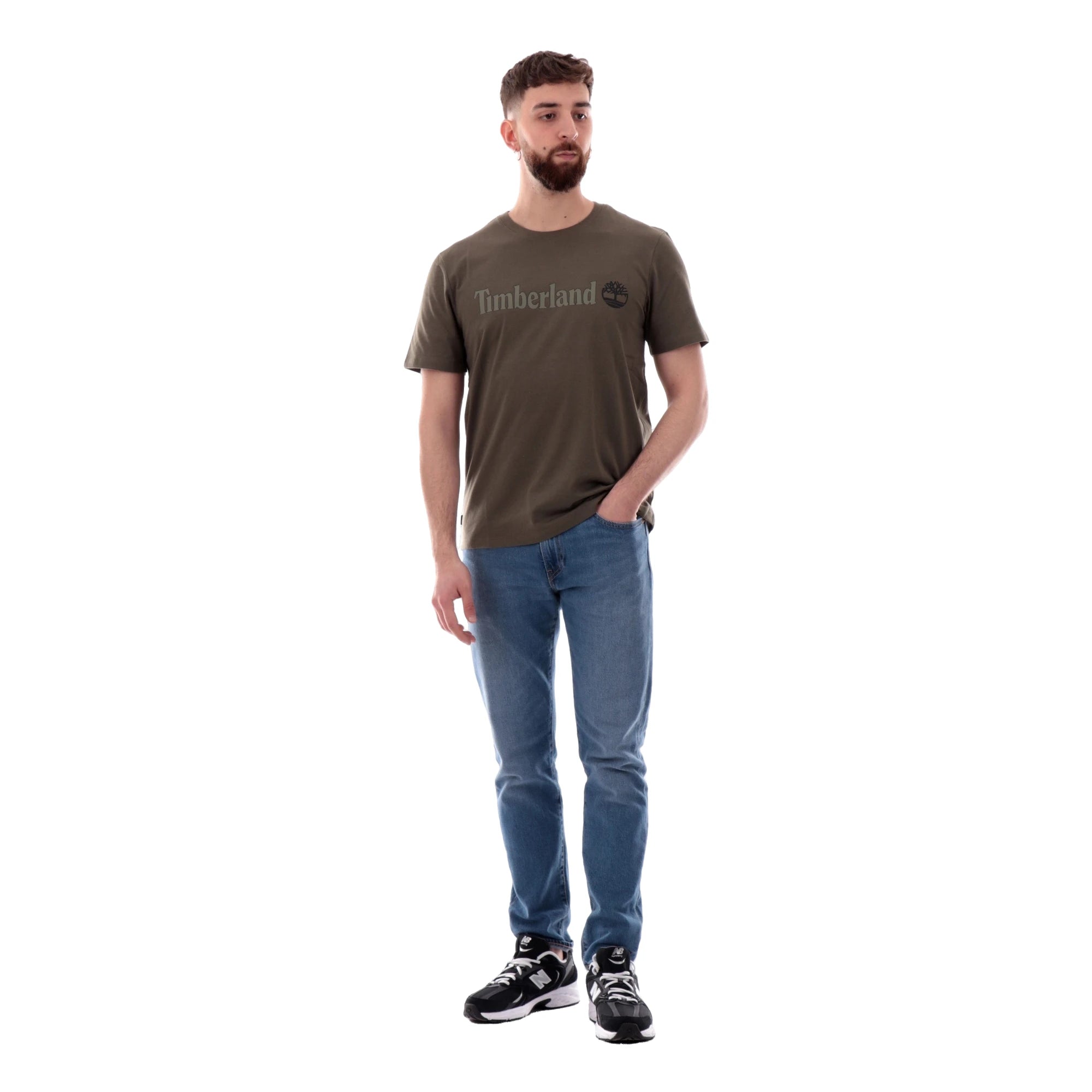 Maglia Uomo Timberland Kennebec River Verde Maxi Stampa