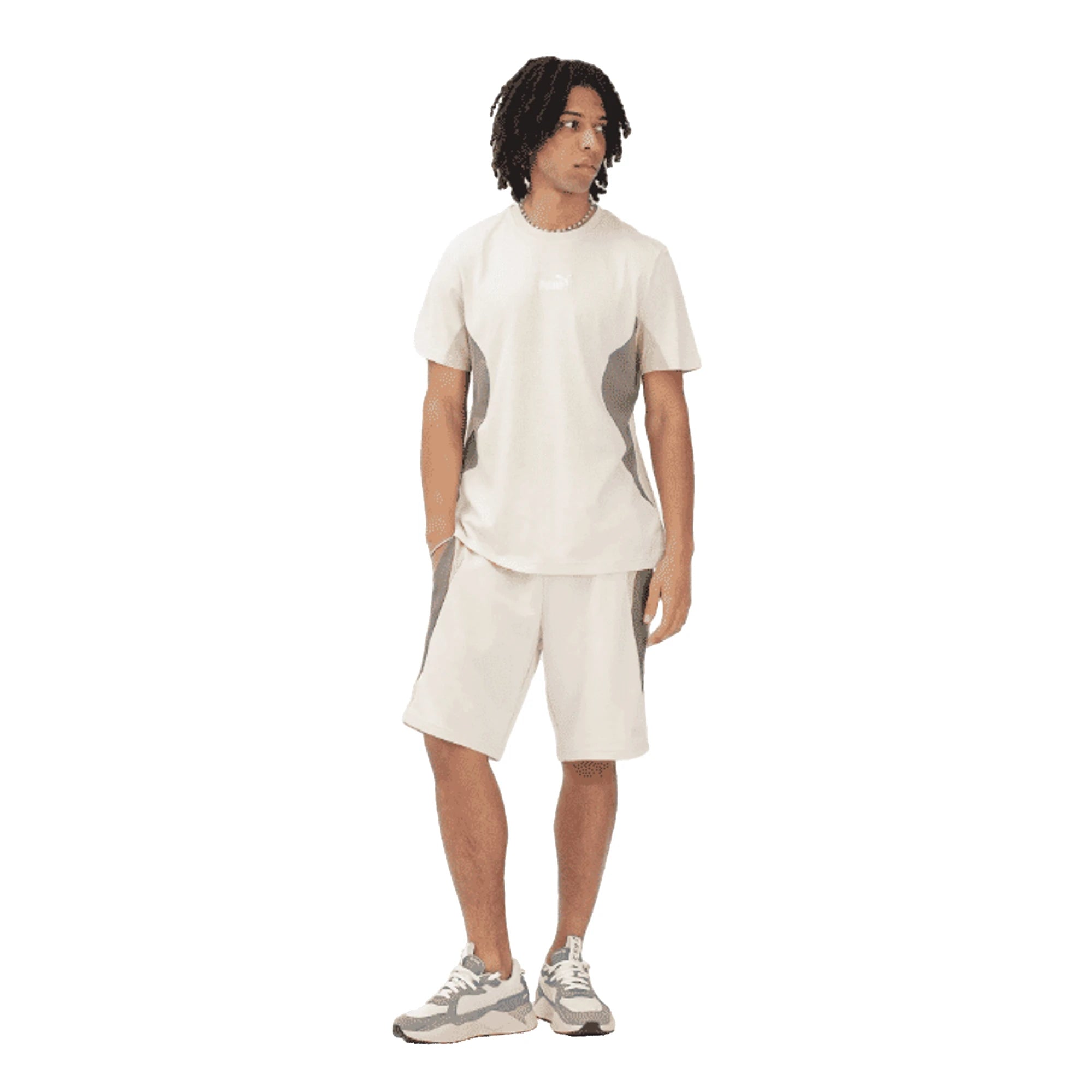 PUMA T-shirt Essentials Block Panna Uomo