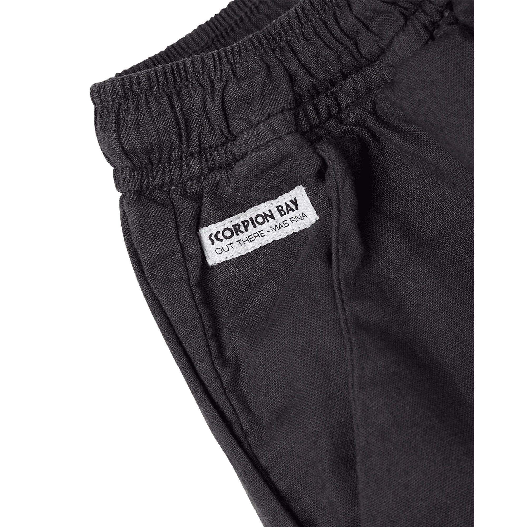 SCORPION C/V Pantaloni Lino Uomo Relaxed Grigio Carbone
