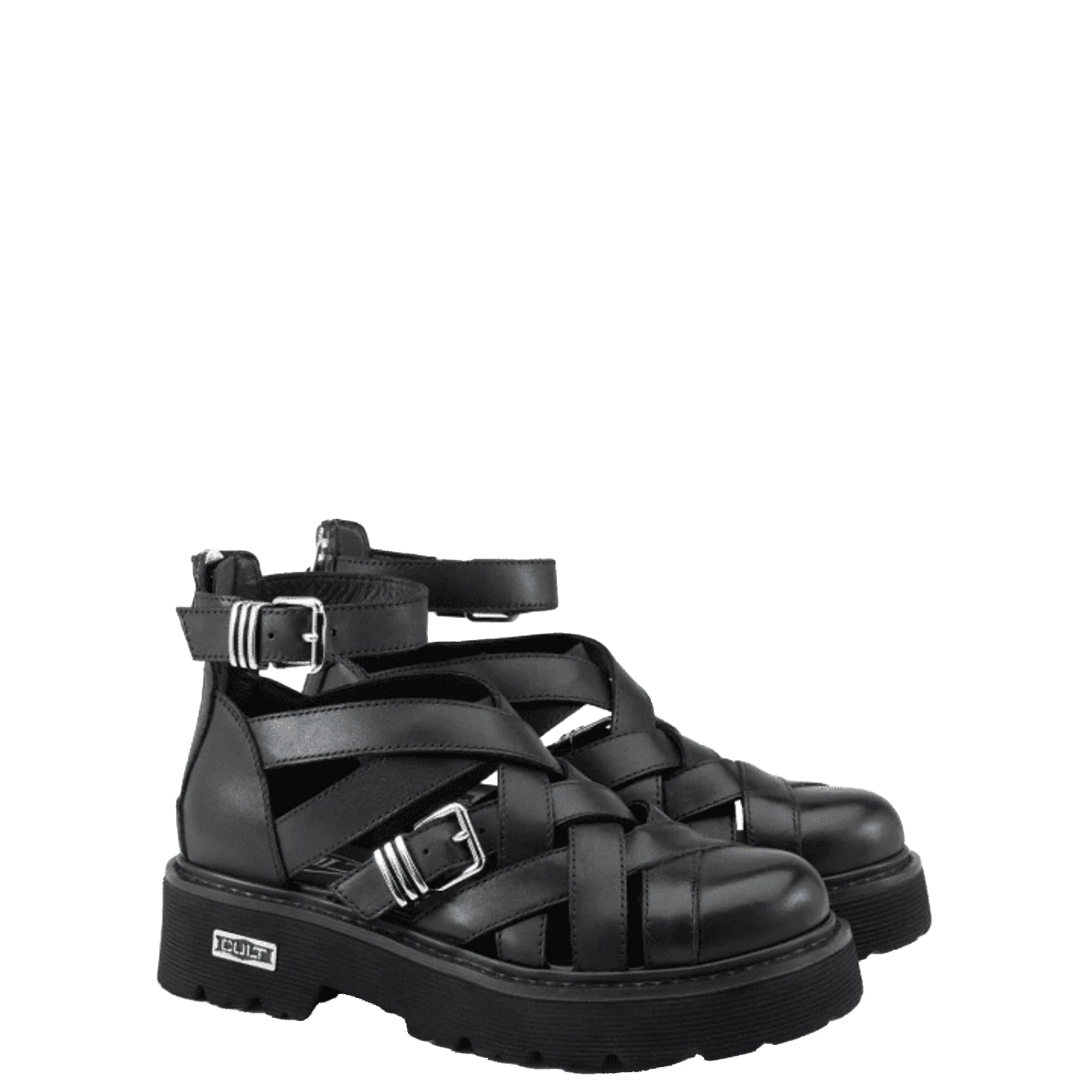 CULT Sandalo Donna SLASH 4694 in Pelle Nero