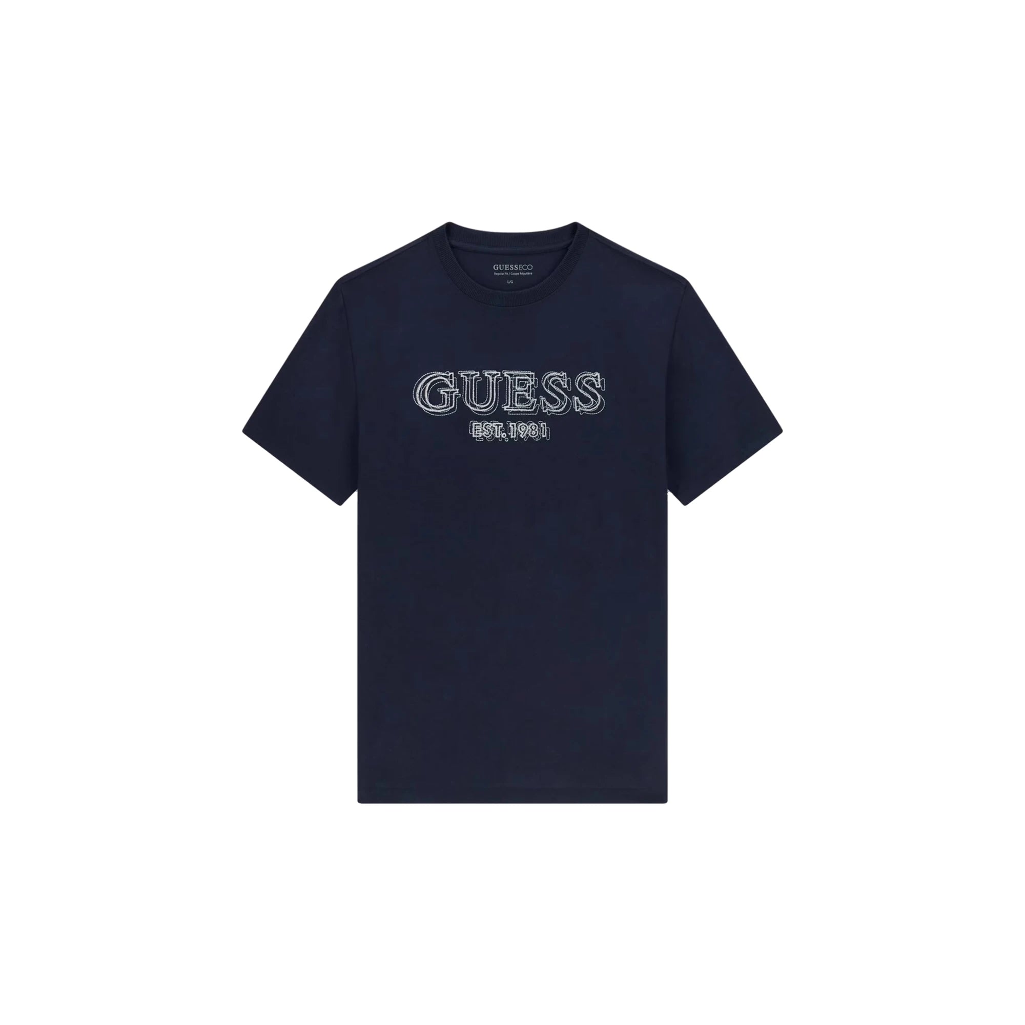 GUESS T-shirt Uomo Jersey Logo Ricamato