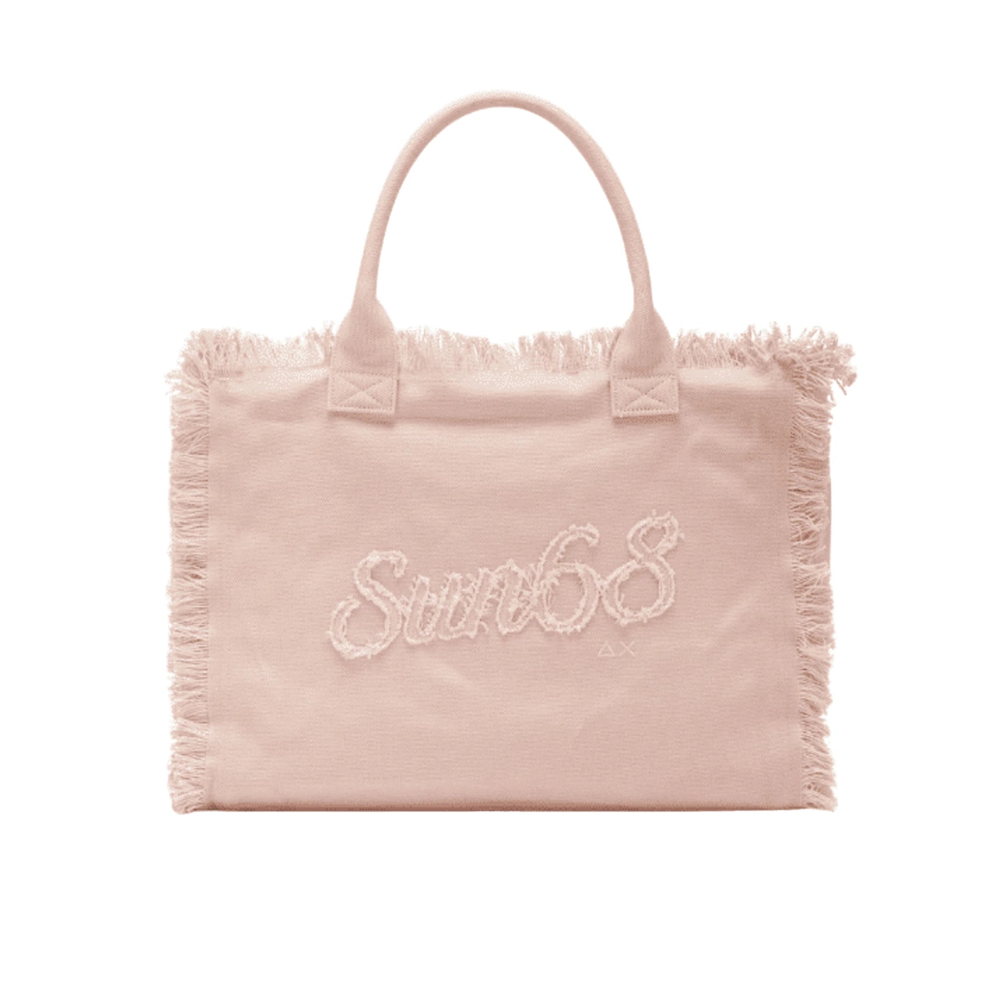 SUN68 Shopping Bag Media in Tela di Cotone Porcellana