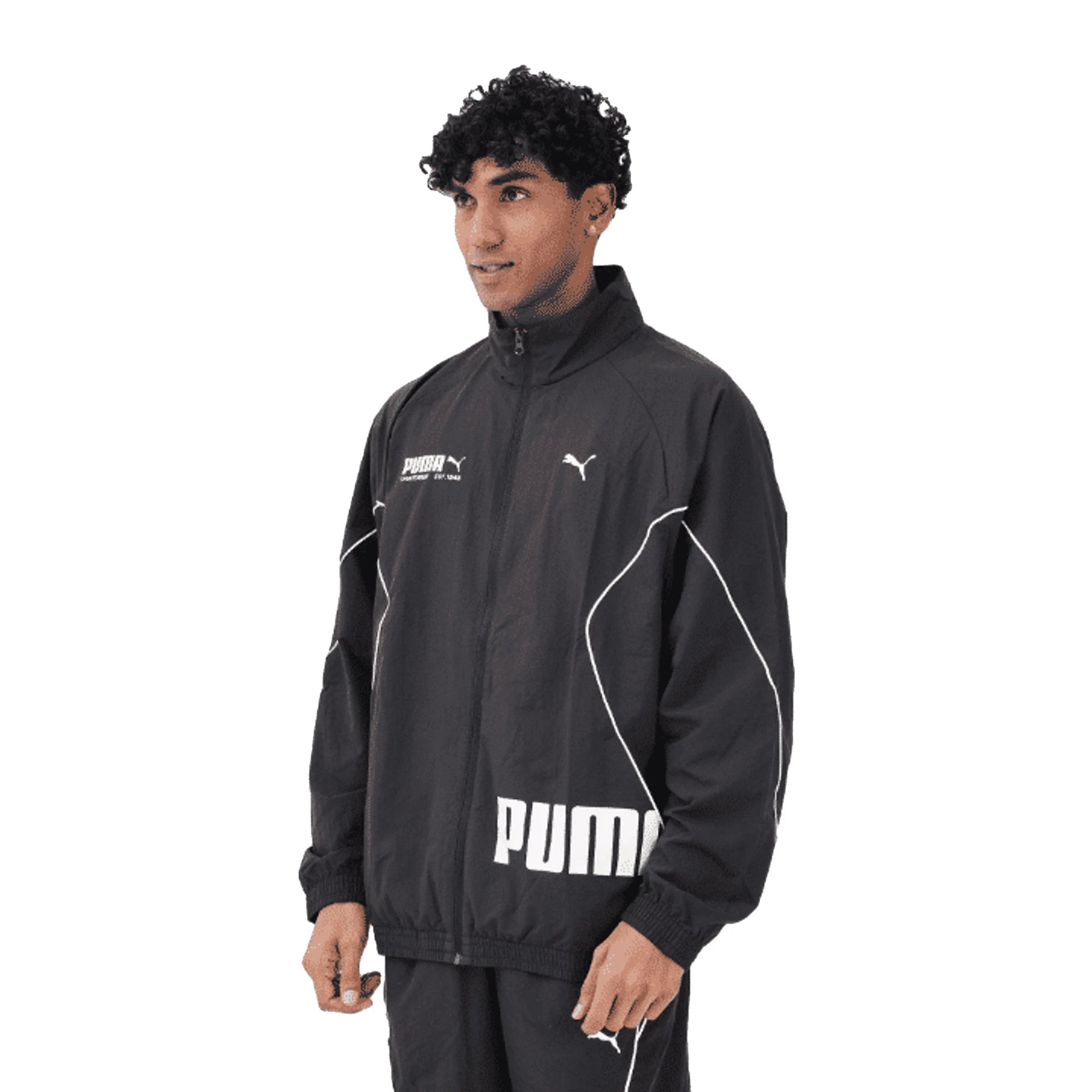PUMA Giacca a Vento Sportiva Nera Uomo