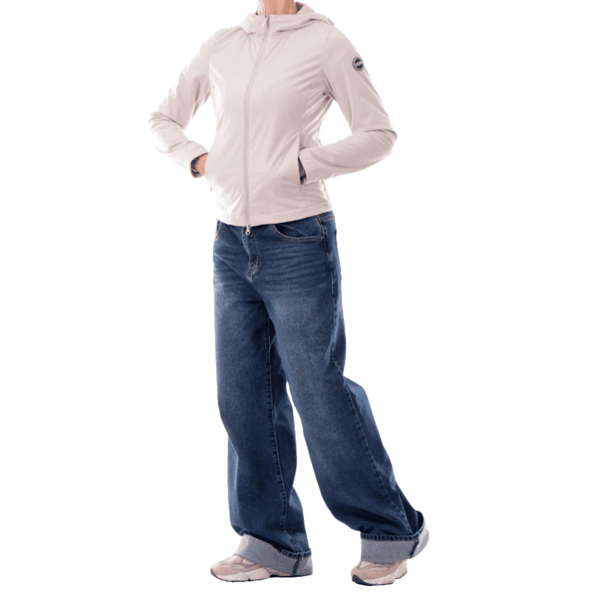COLMAR Giacca Impermeabile Beige da Donna con Cappuccio